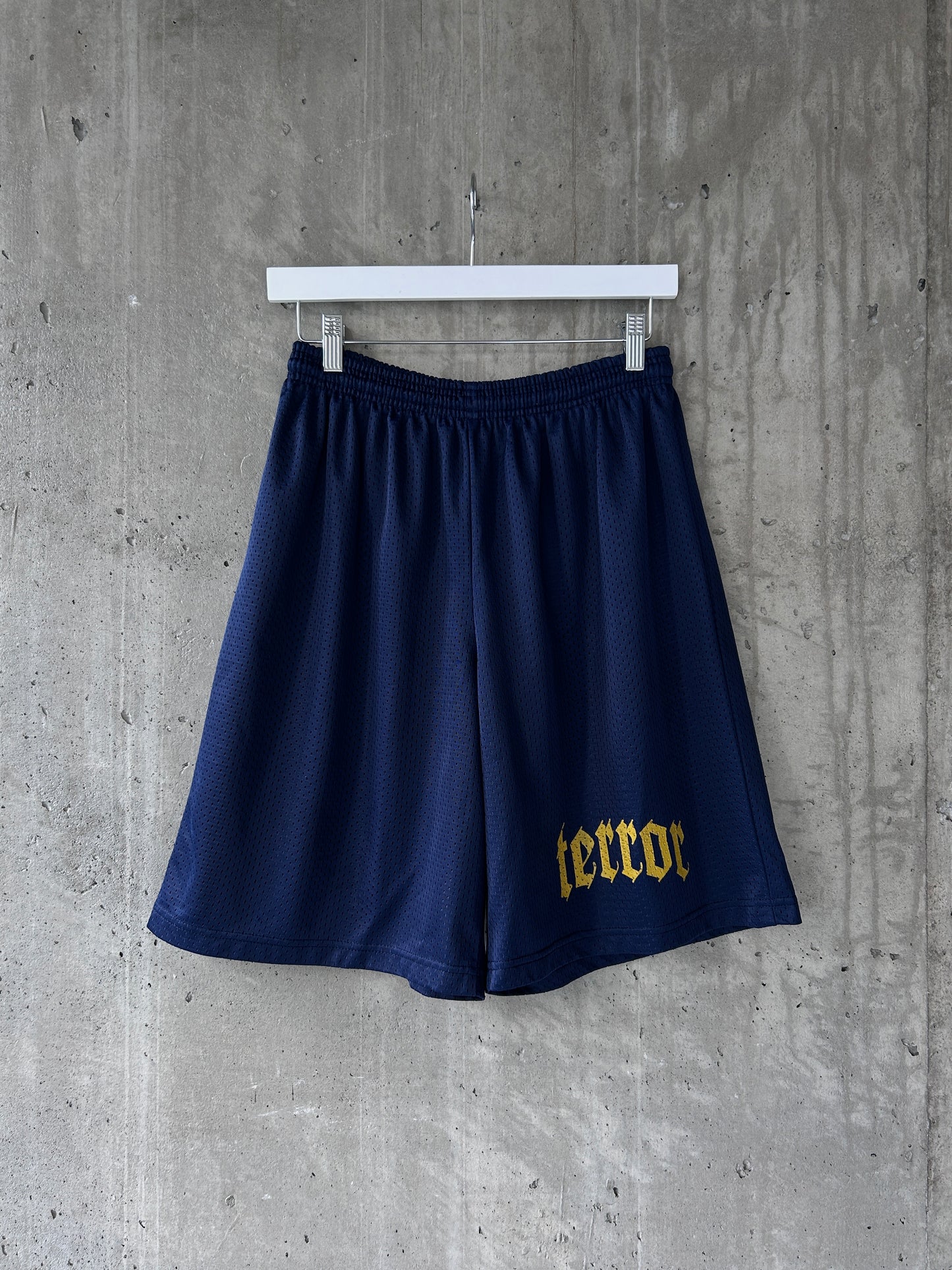 Terror navy blue mesh shorts