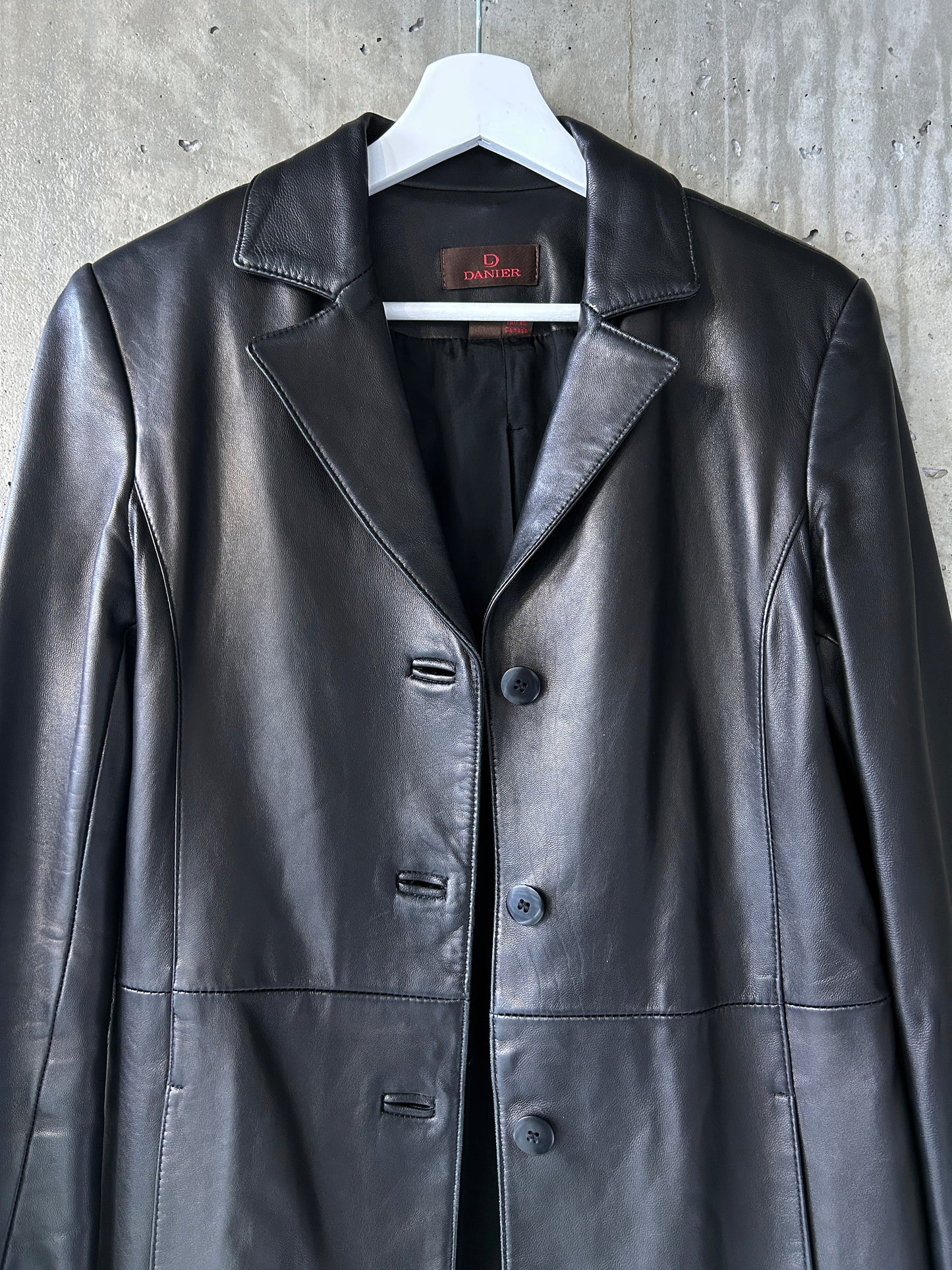 Danier black leather jacket