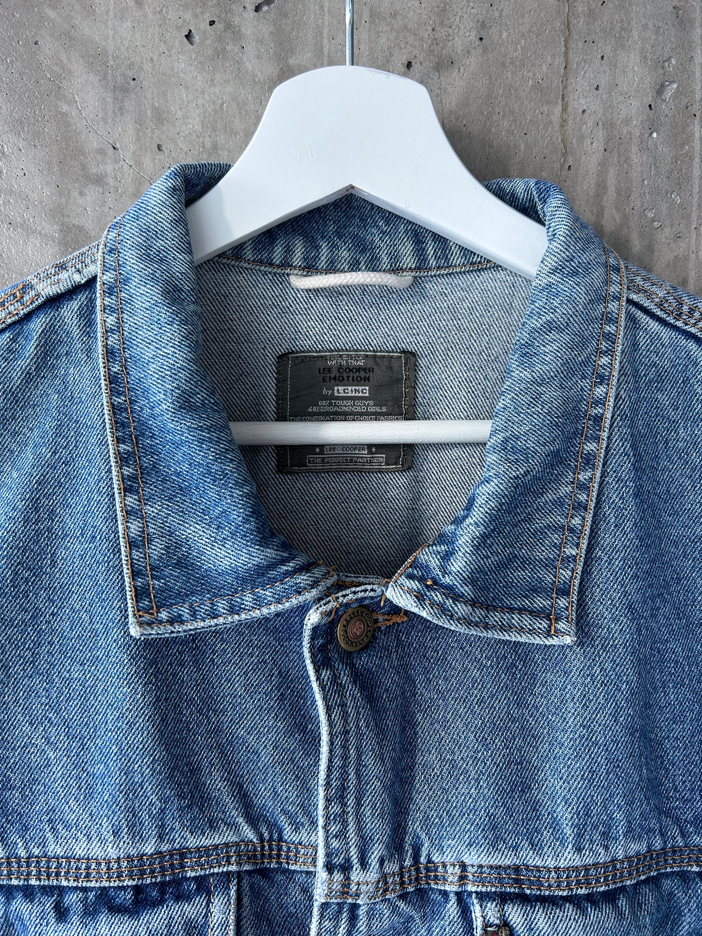 Lee Cooper mid blue wash denim trucker jacket