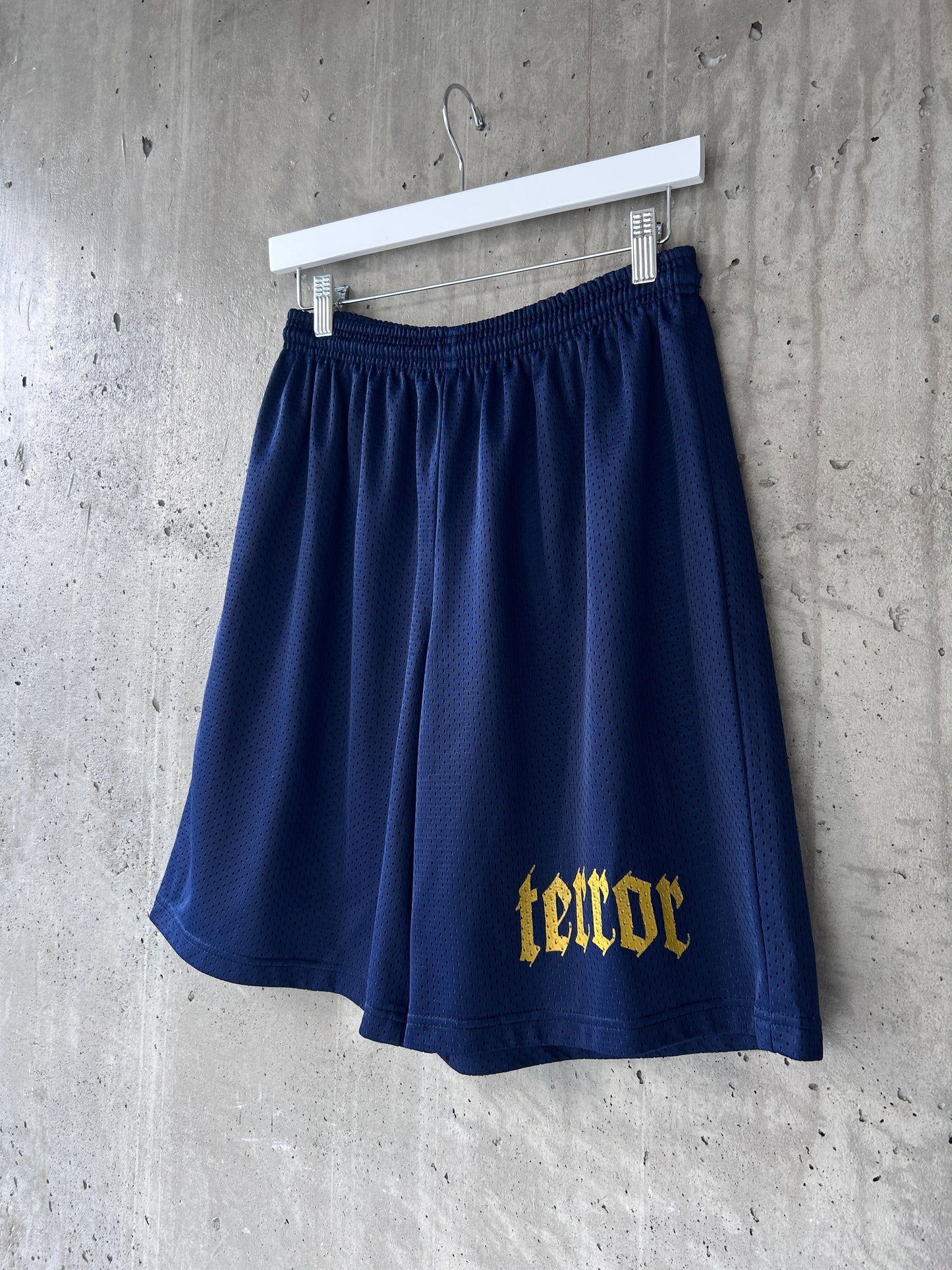 Terror navy blue mesh shorts