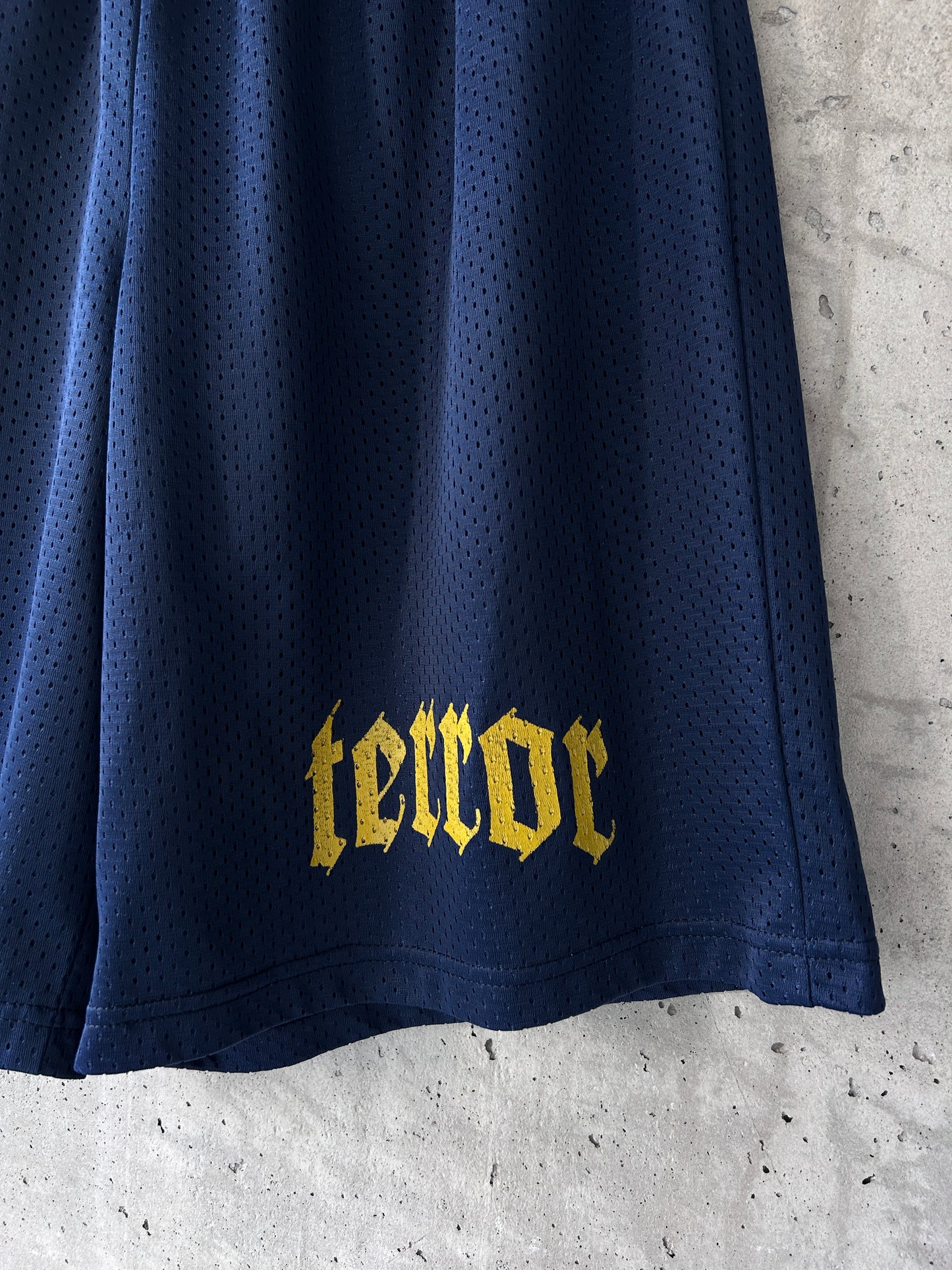 Terror navy blue mesh shorts