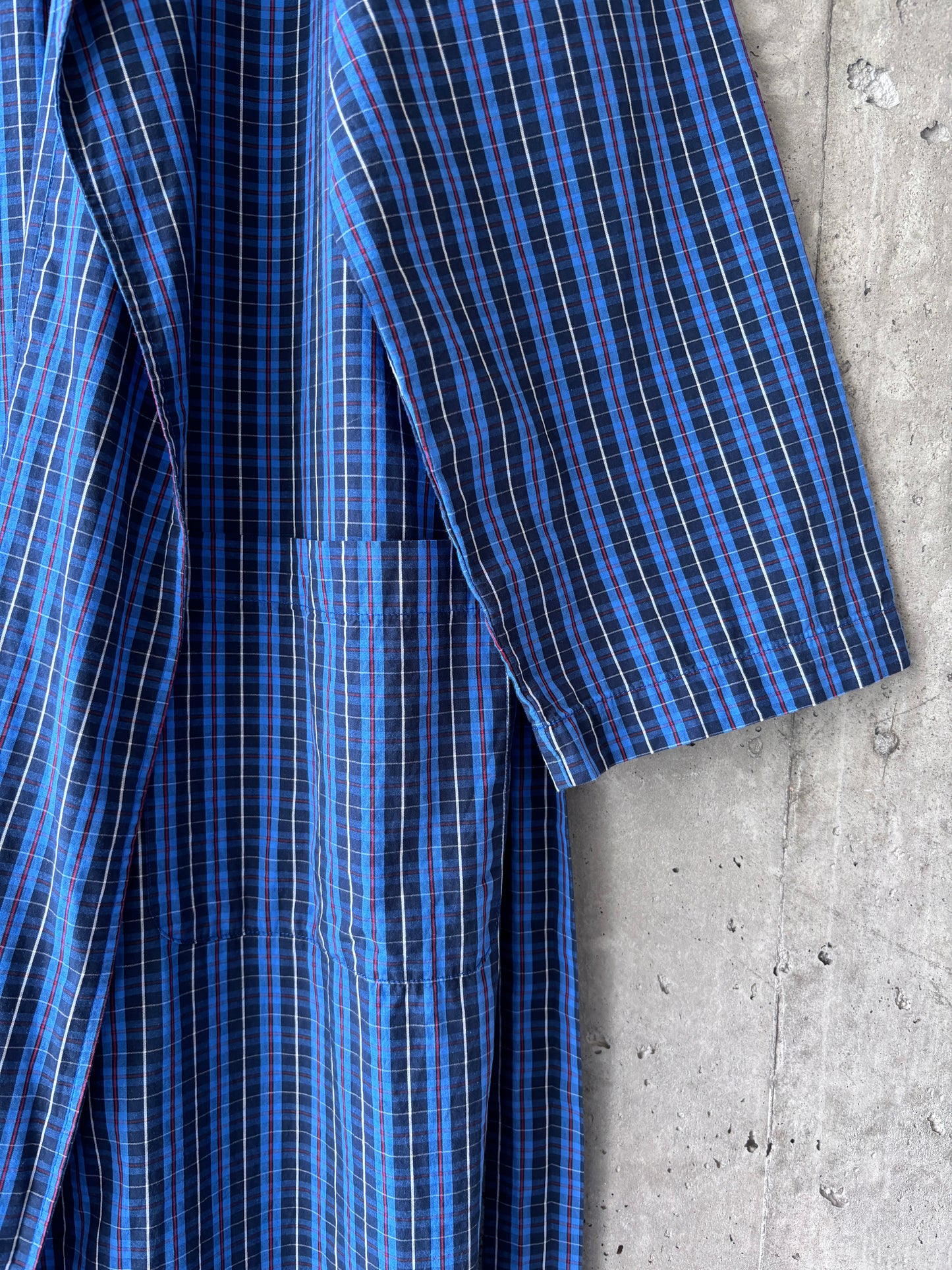 Polo Ralph Lauren blue plaid cotton robe