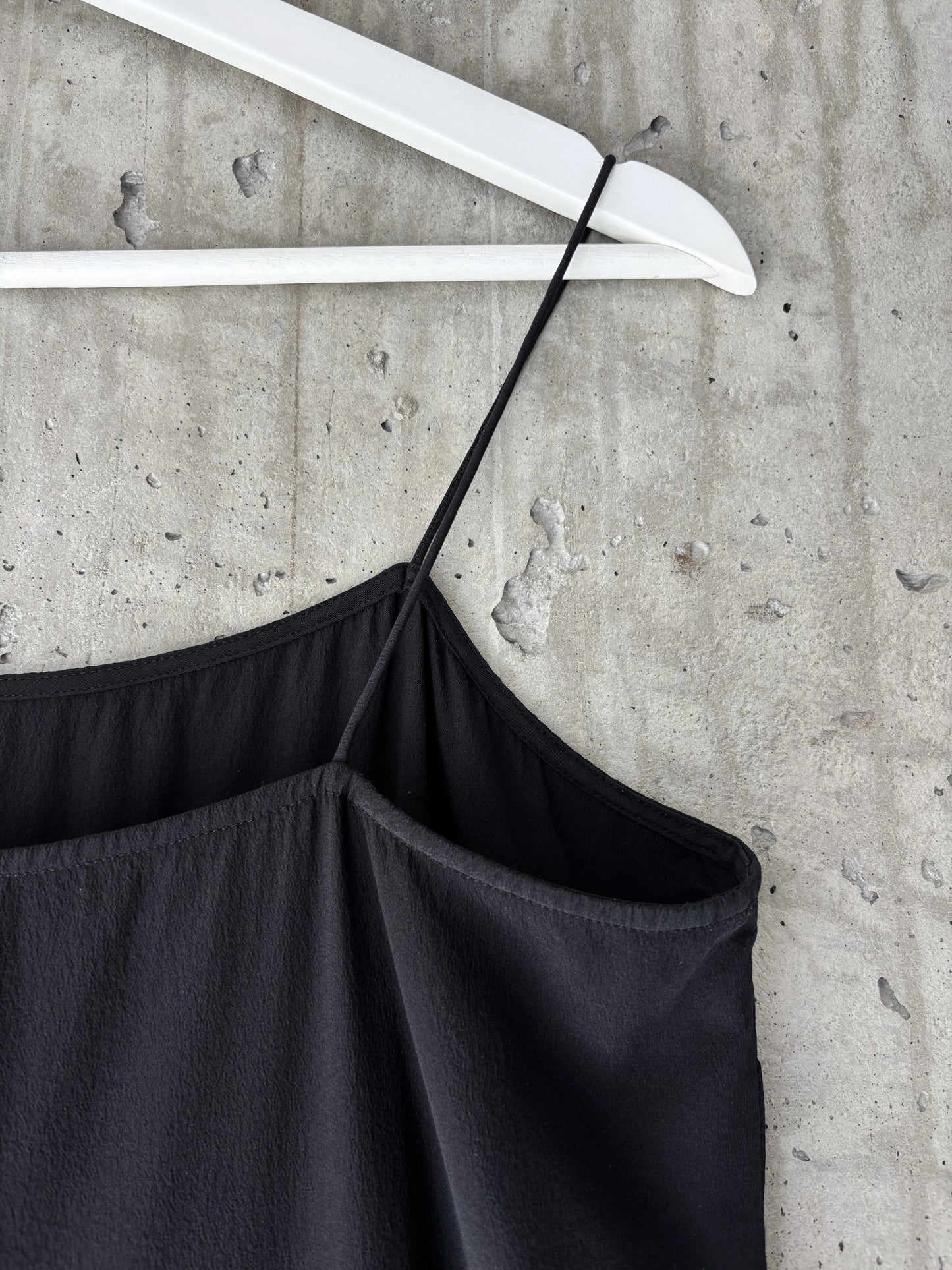 Topshop Boutique black silk slip mini dress