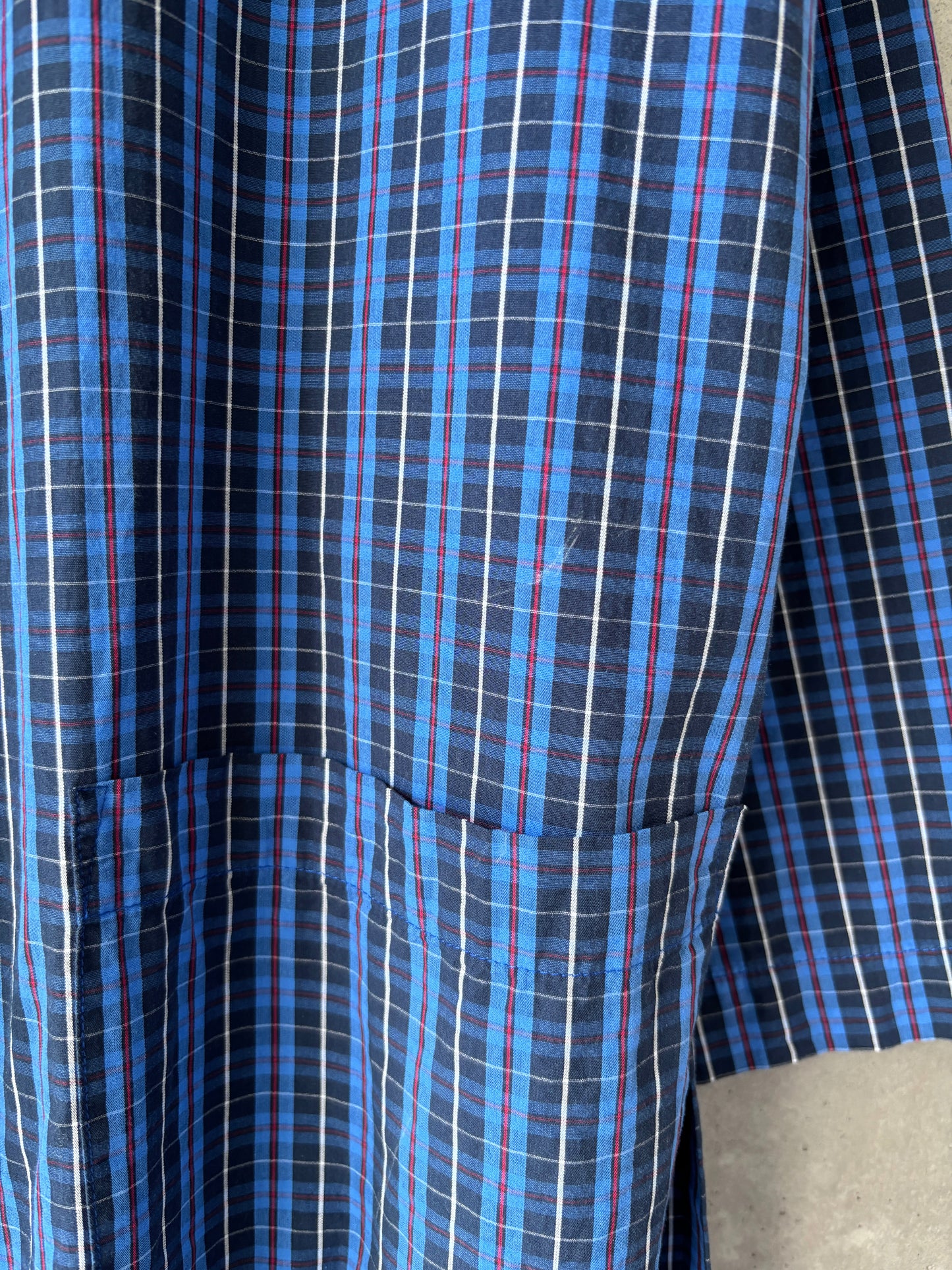 Polo Ralph Lauren blue plaid cotton robe