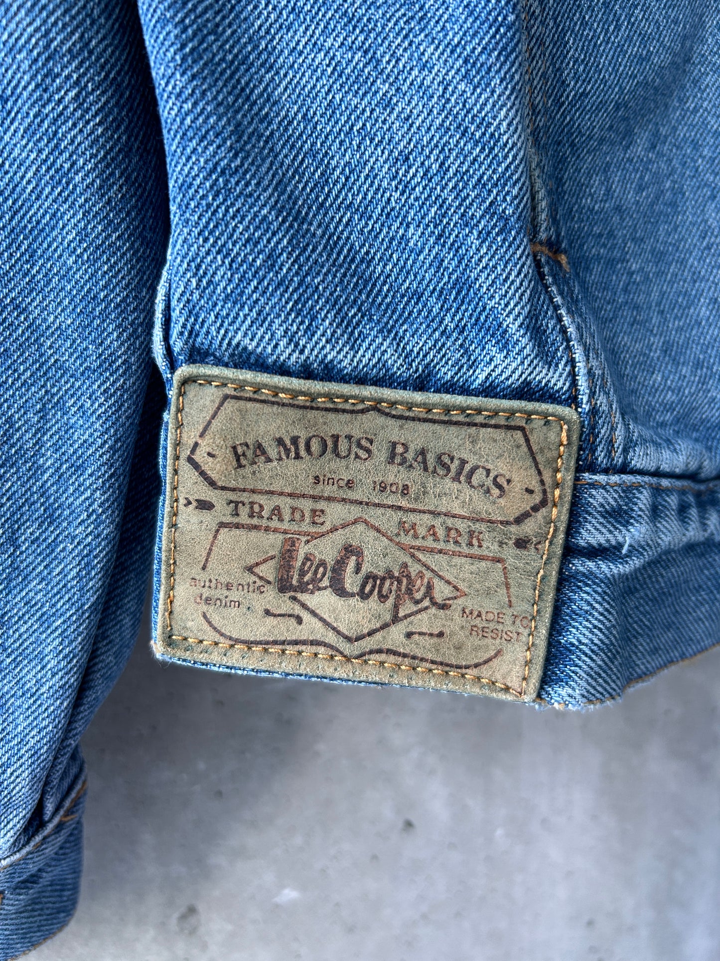 Lee Cooper mid blue wash denim trucker jacket