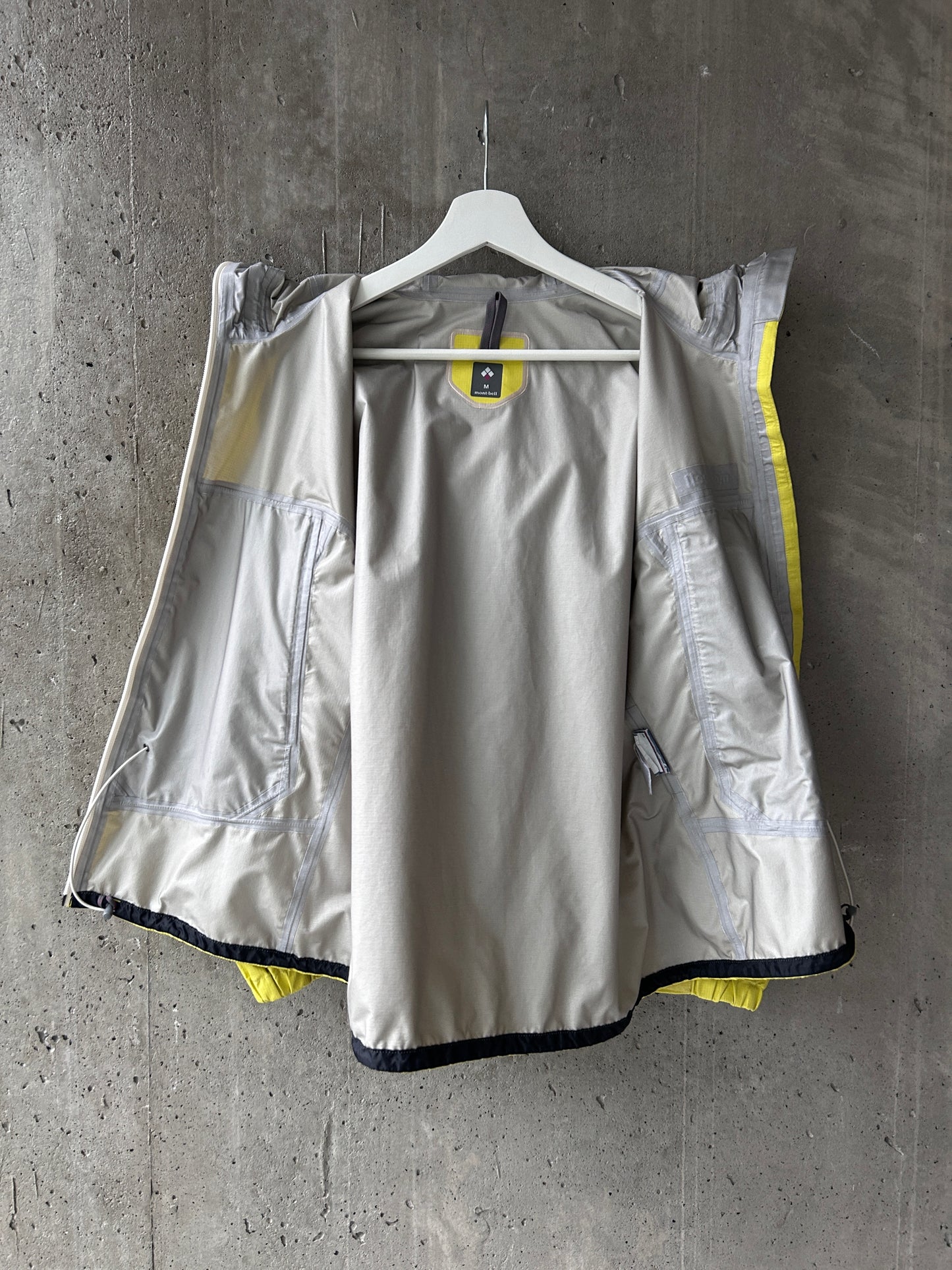 Montbell yellow GORE-TEX ripstop nylon jacket