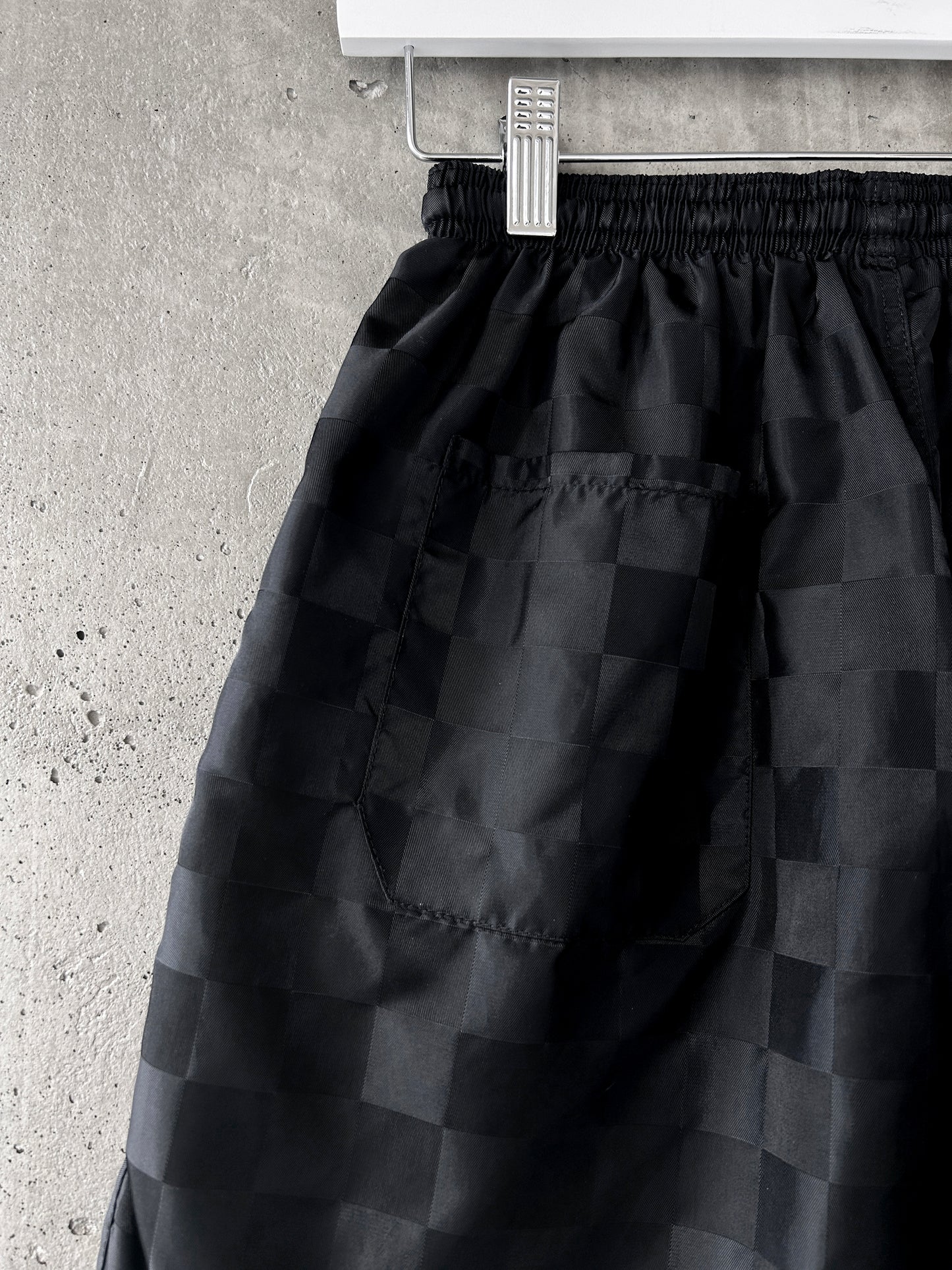 Umbro black nylon tonal checkered soccer shorts
