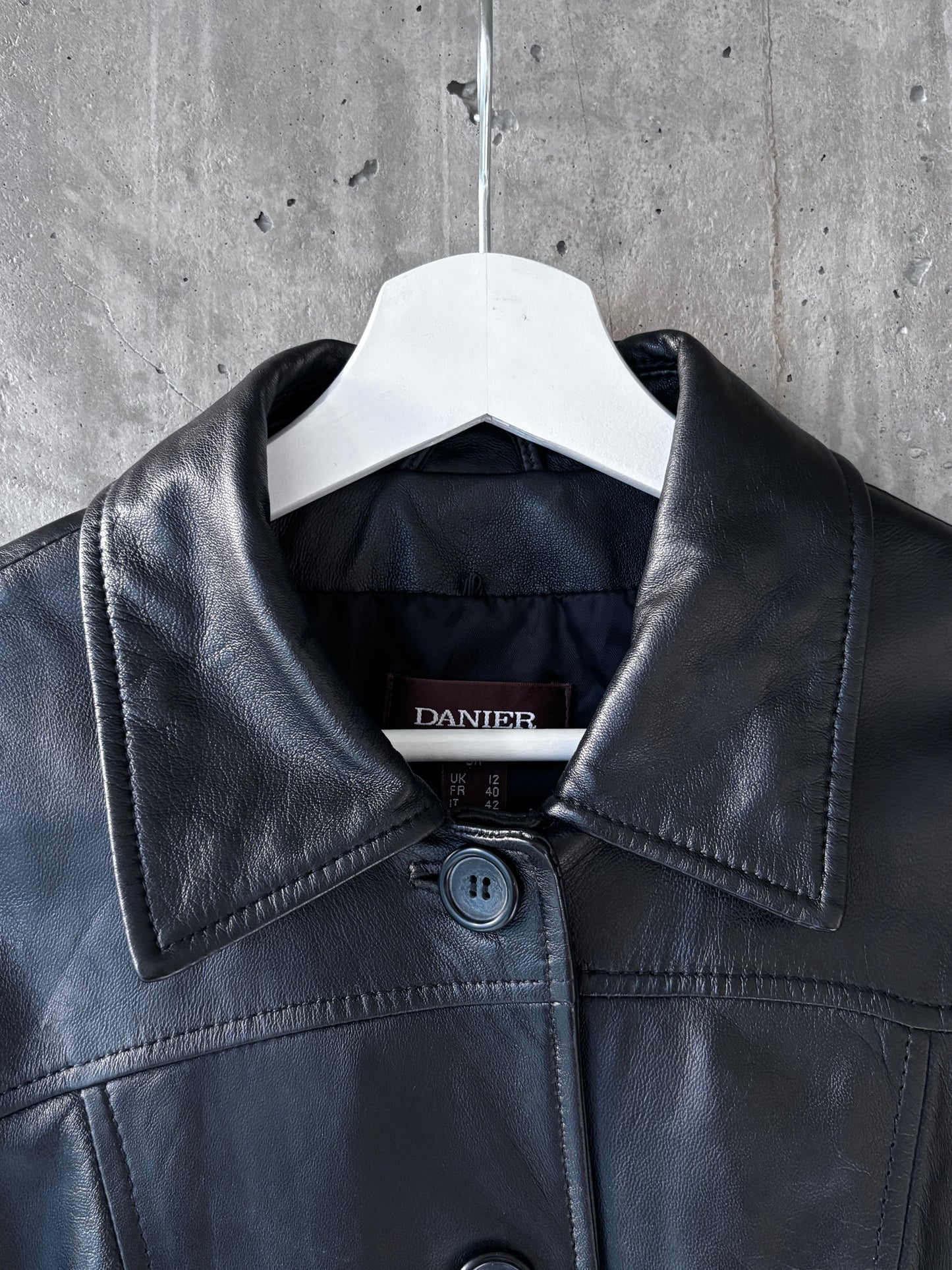 Danier black leather jacket