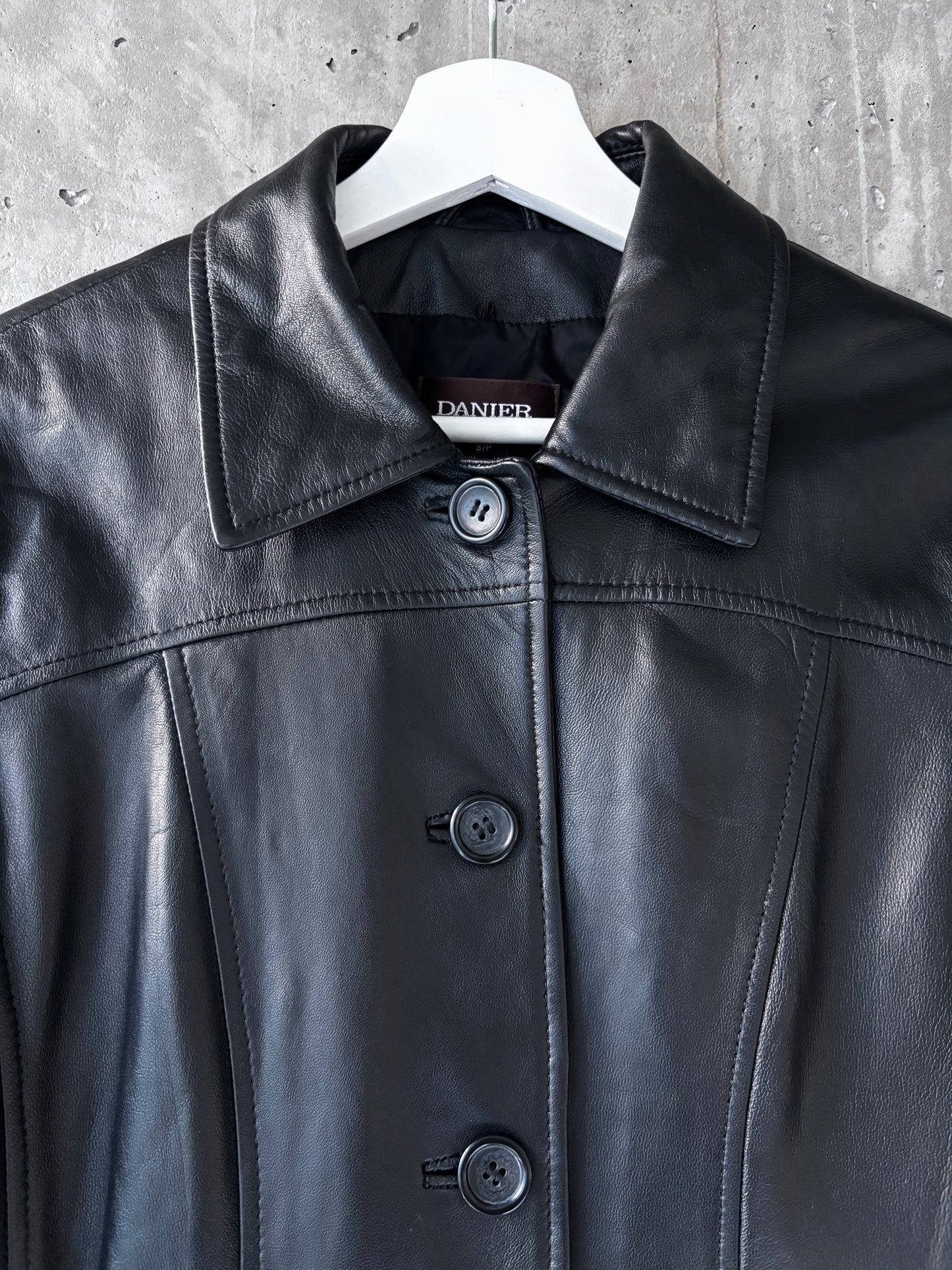 Danier black leather jacket
