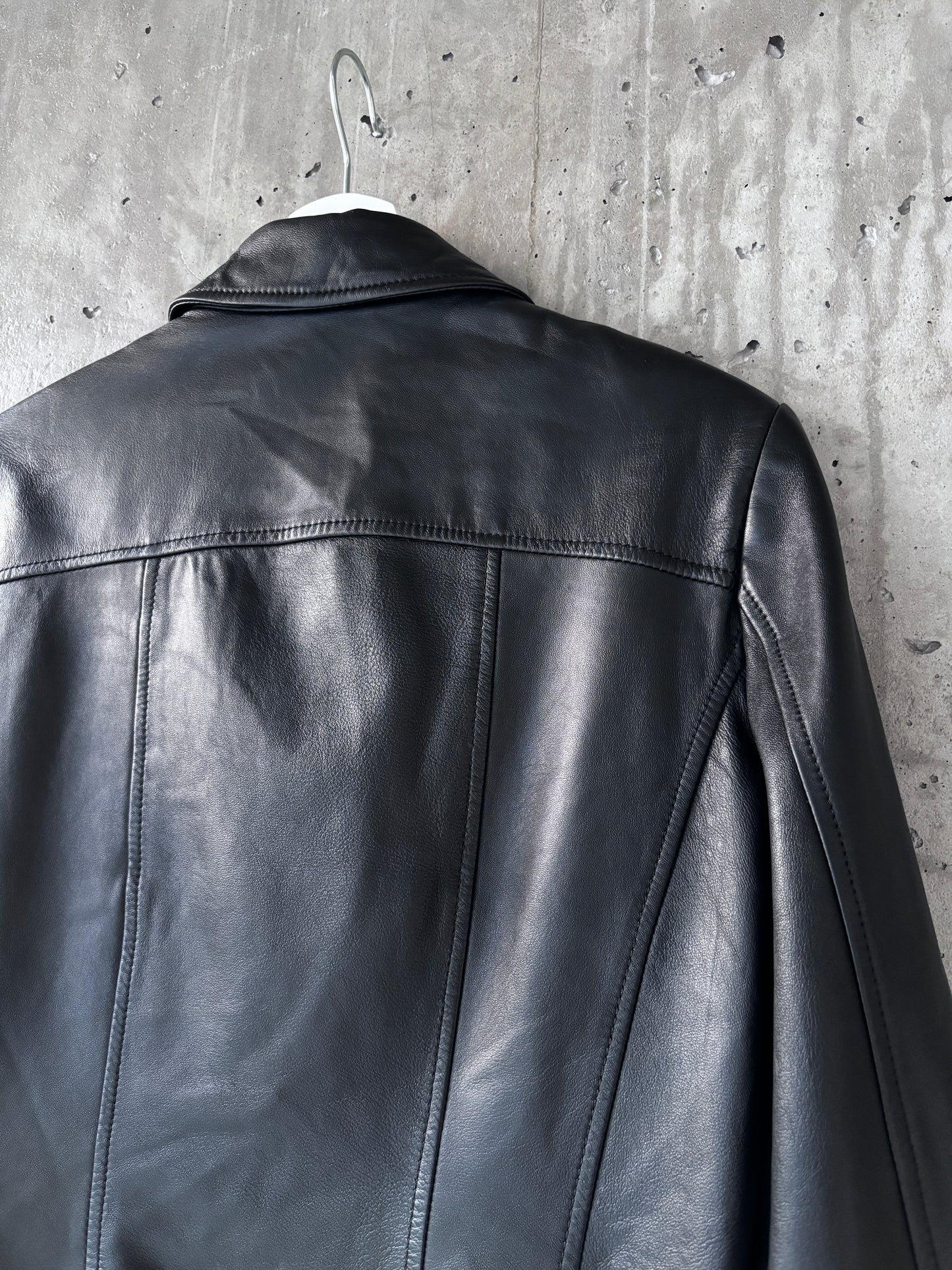 Danier black leather jacket