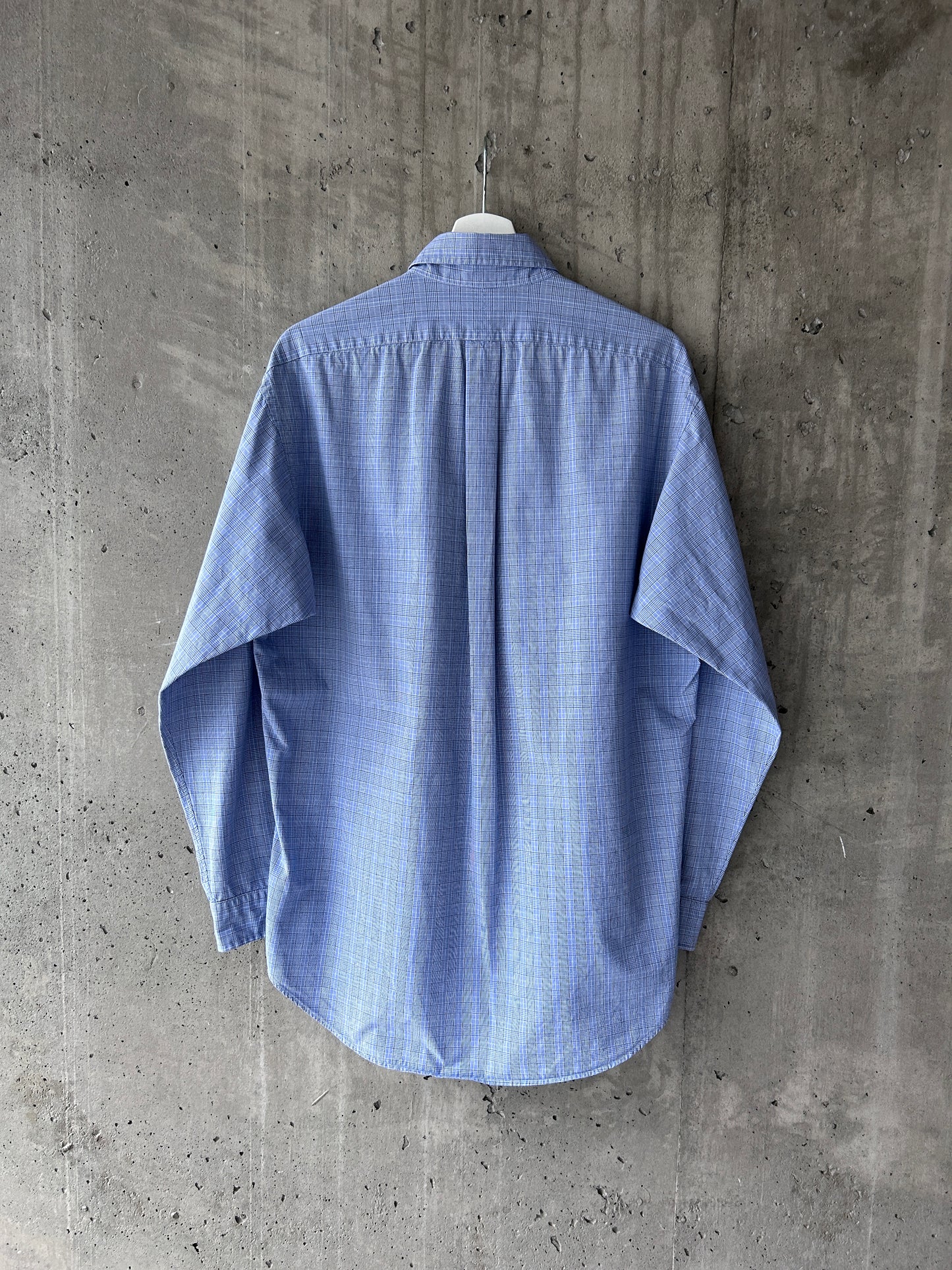 Ralph Lauren blue/white plaid cotton button-down shirt