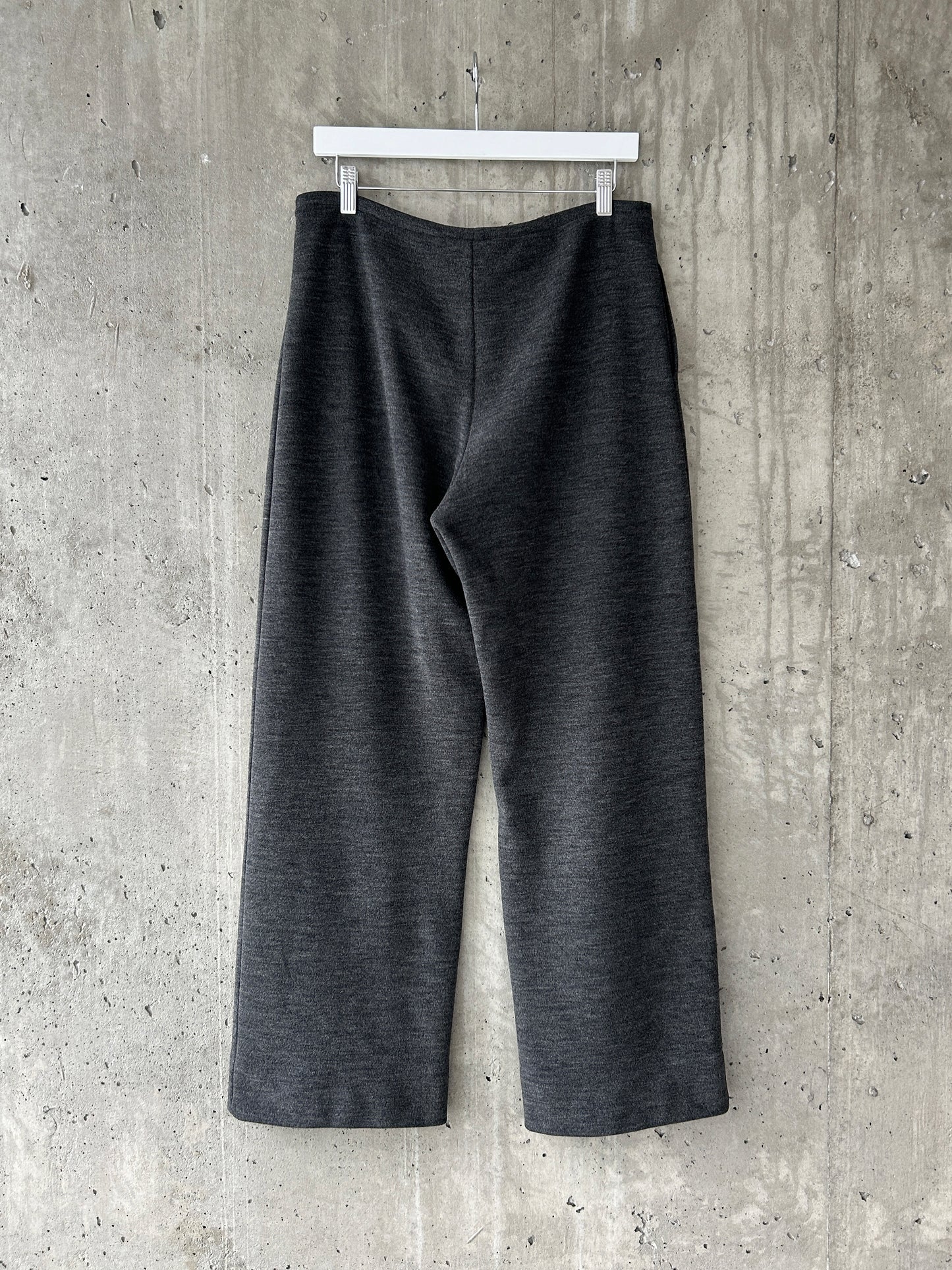 LAUREN Ralph Lauren charcoal grey wool-blend wide leg lounge pants