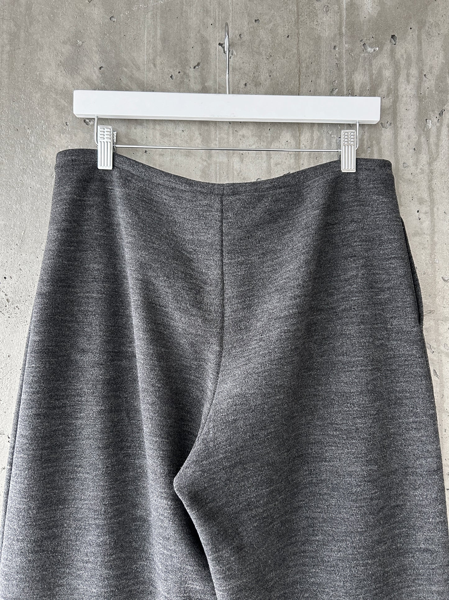LAUREN Ralph Lauren charcoal grey wool-blend wide leg lounge pants