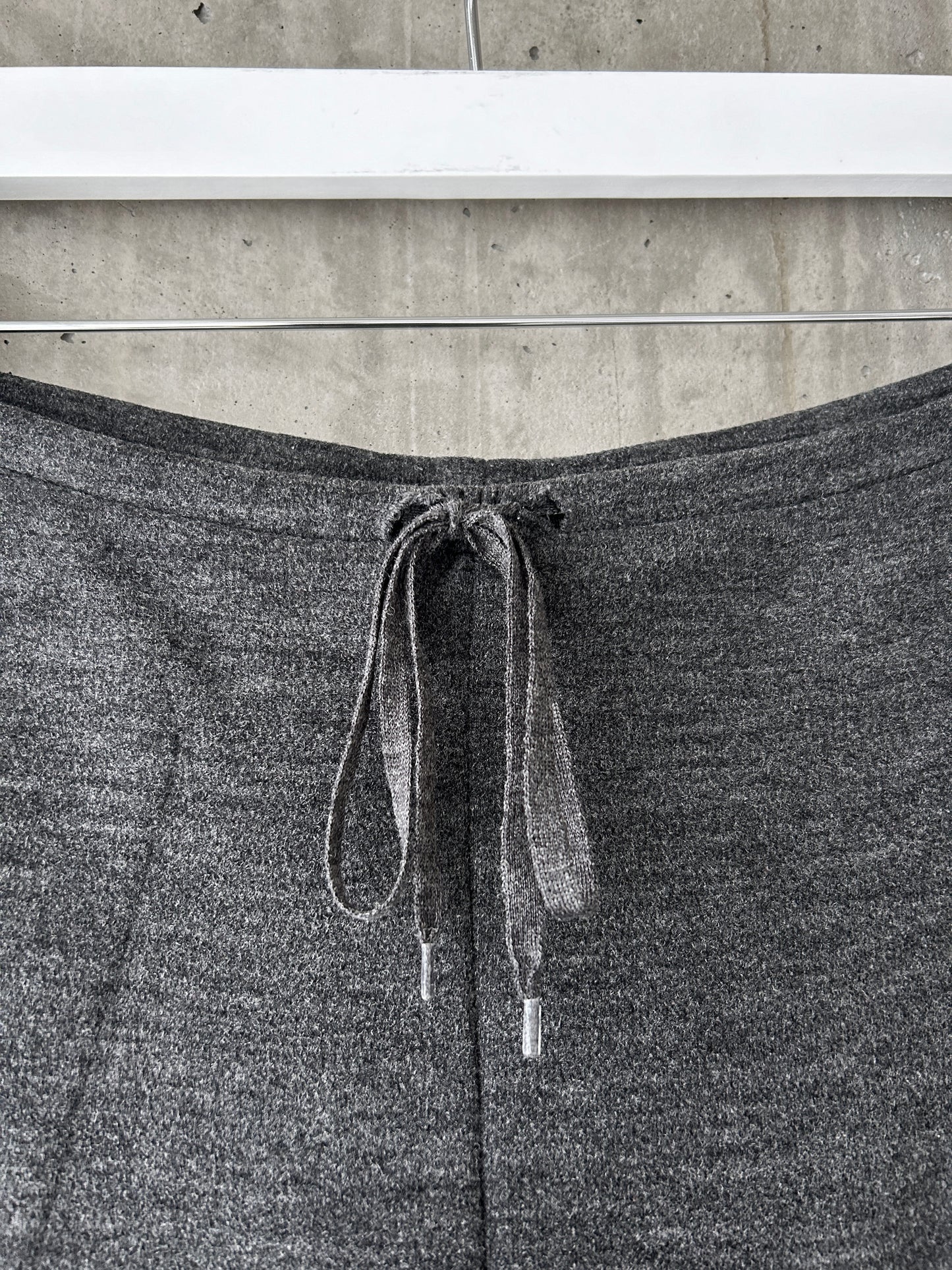 LAUREN Ralph Lauren charcoal grey wool-blend wide leg lounge pants