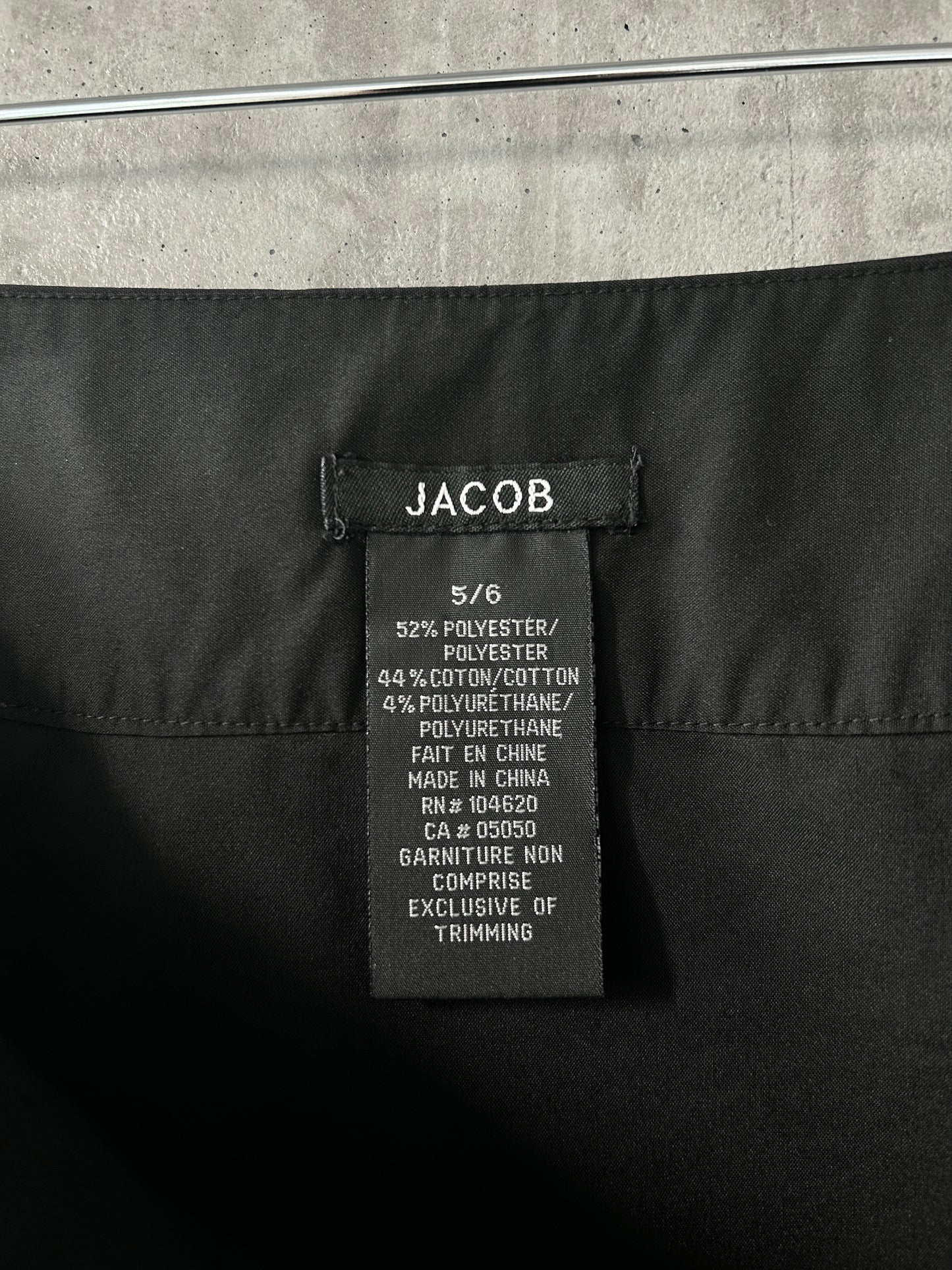 Jacob black cotton-blend wrap mini skirt