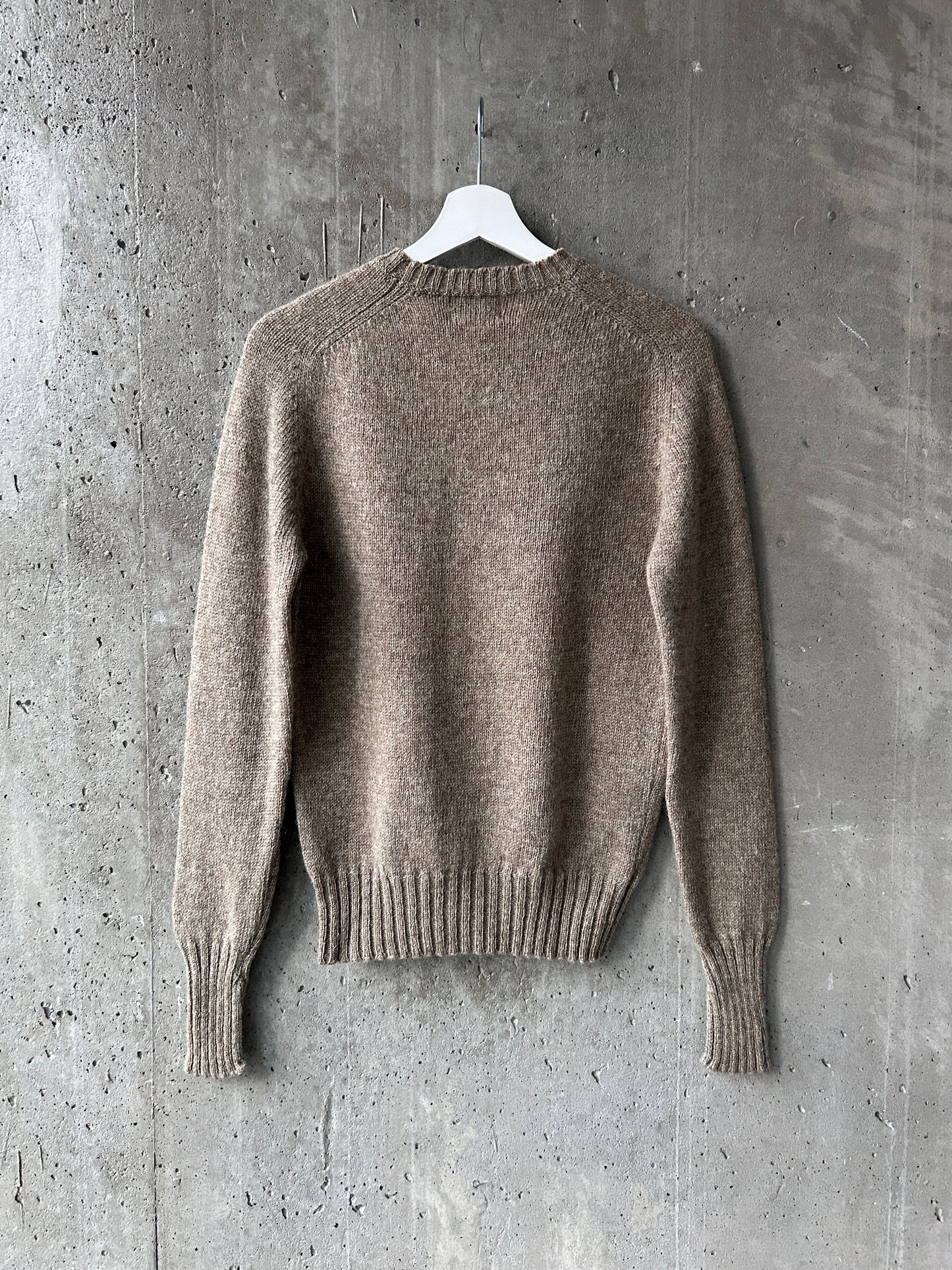 Woolrich light heather brown wool knit sweater