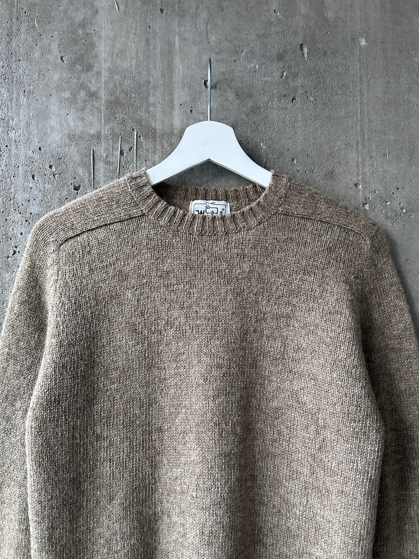 Woolrich light heather brown wool knit sweater