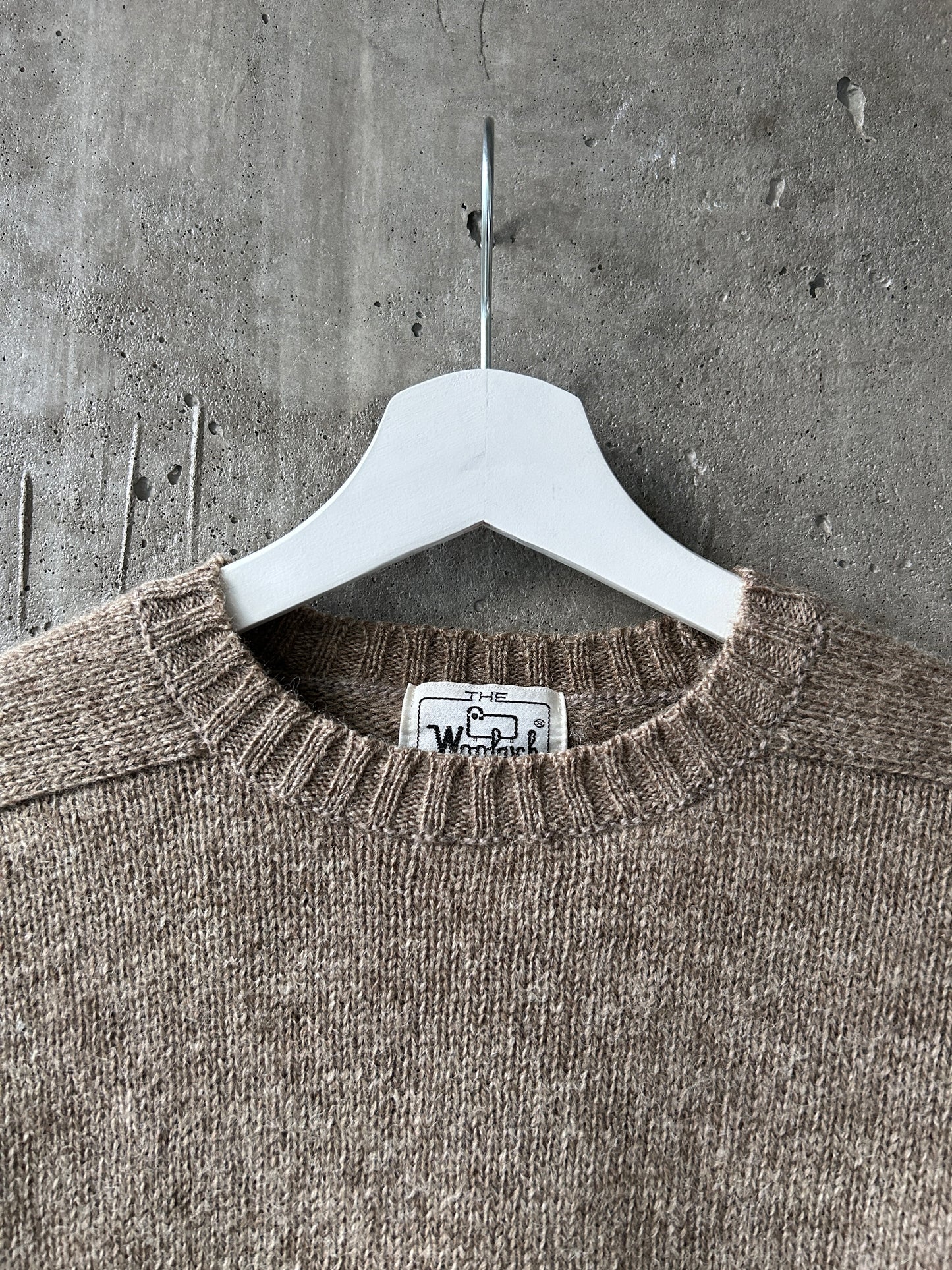 Woolrich light heather brown wool knit sweater