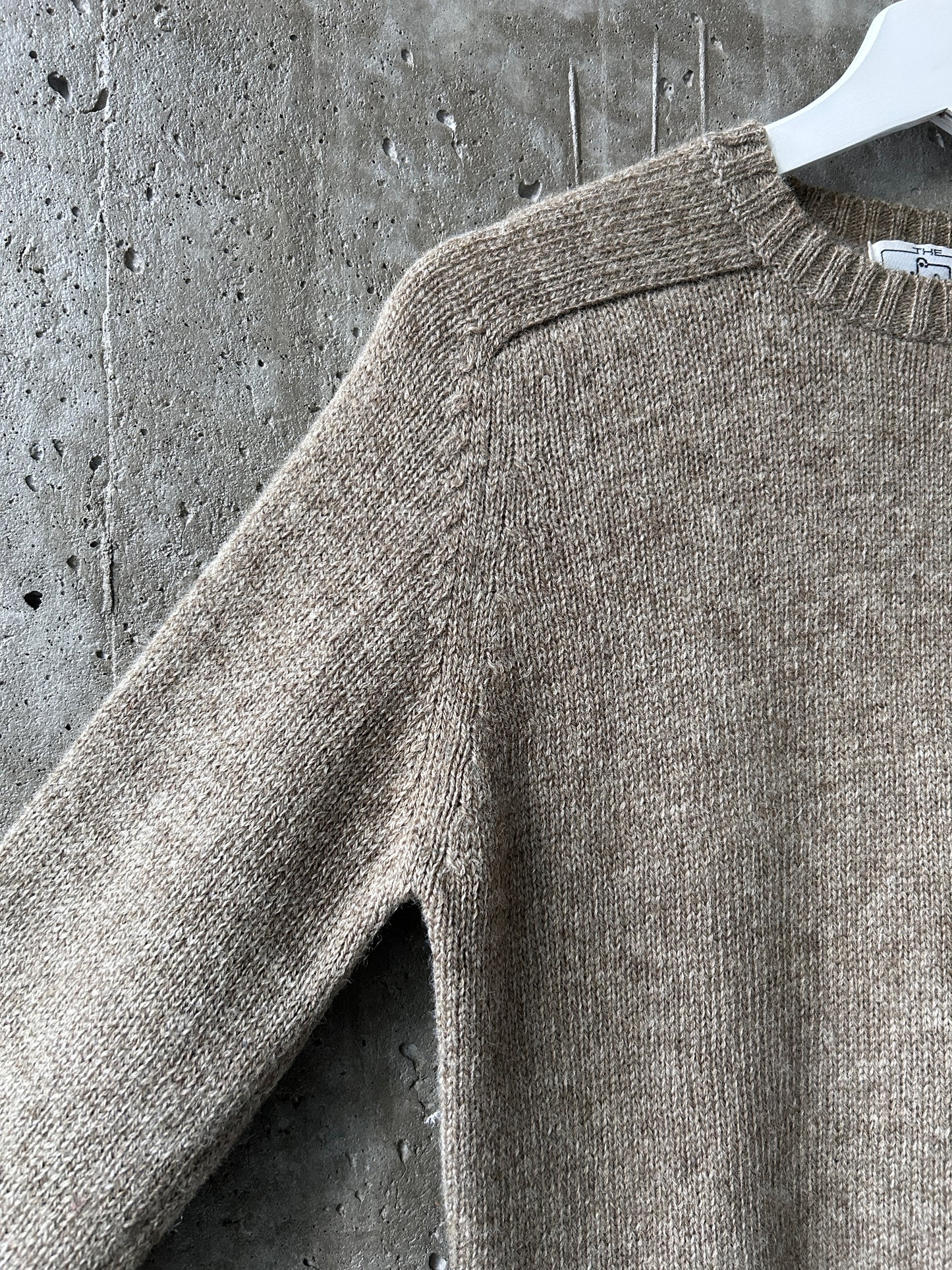 Woolrich light heather brown wool knit sweater