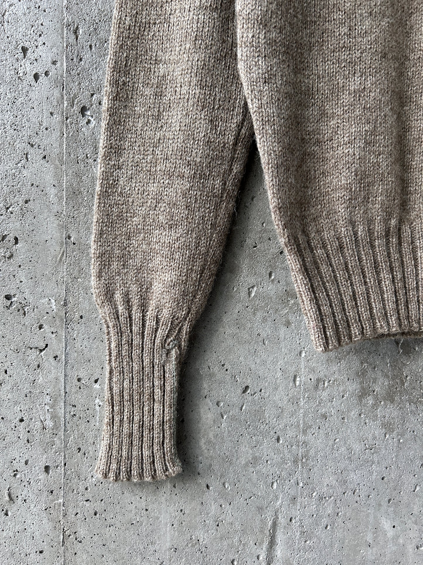 Woolrich light heather brown wool knit sweater
