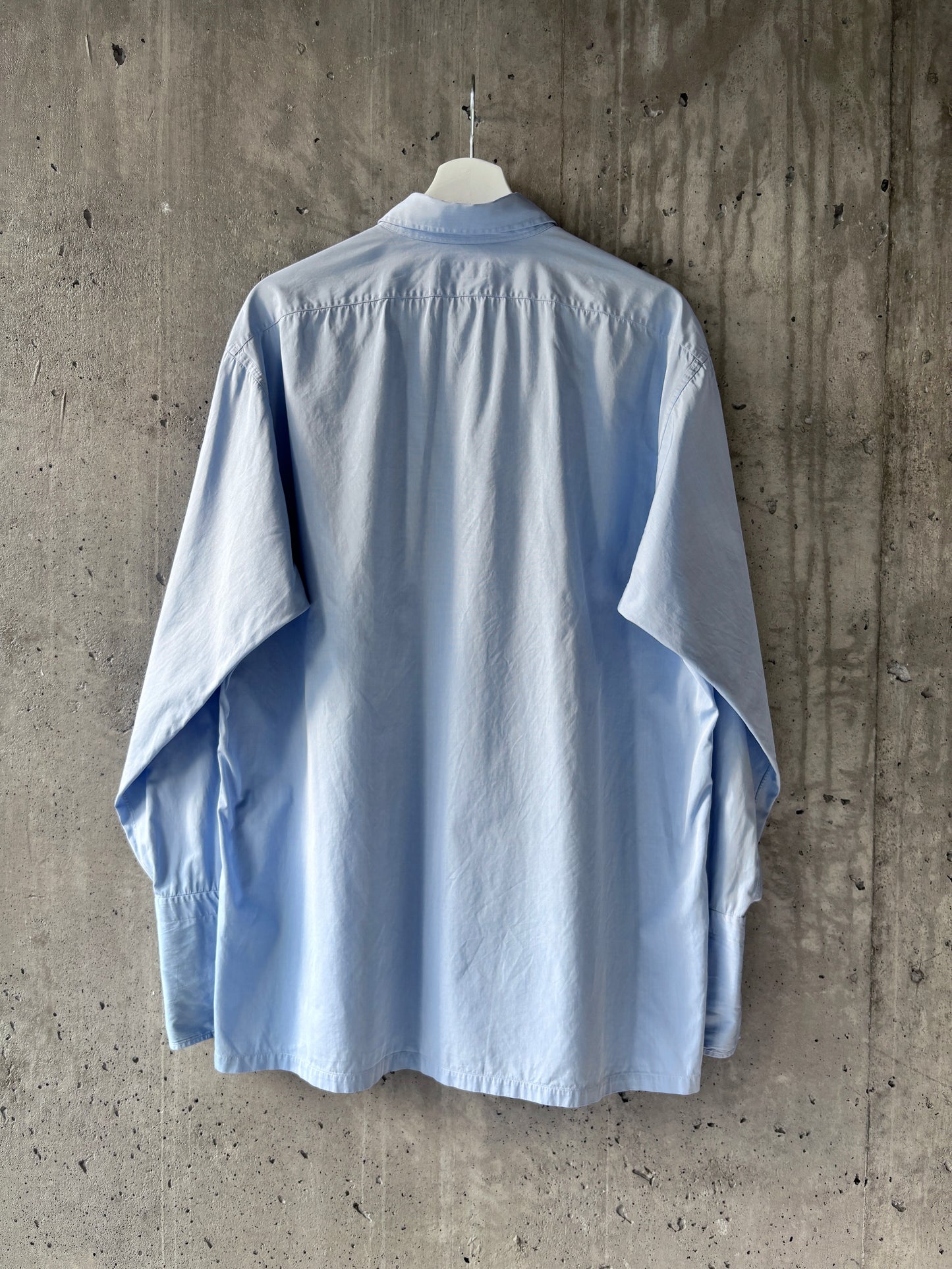 Charvet light blue cotton button-up shirt w/ French cuffs