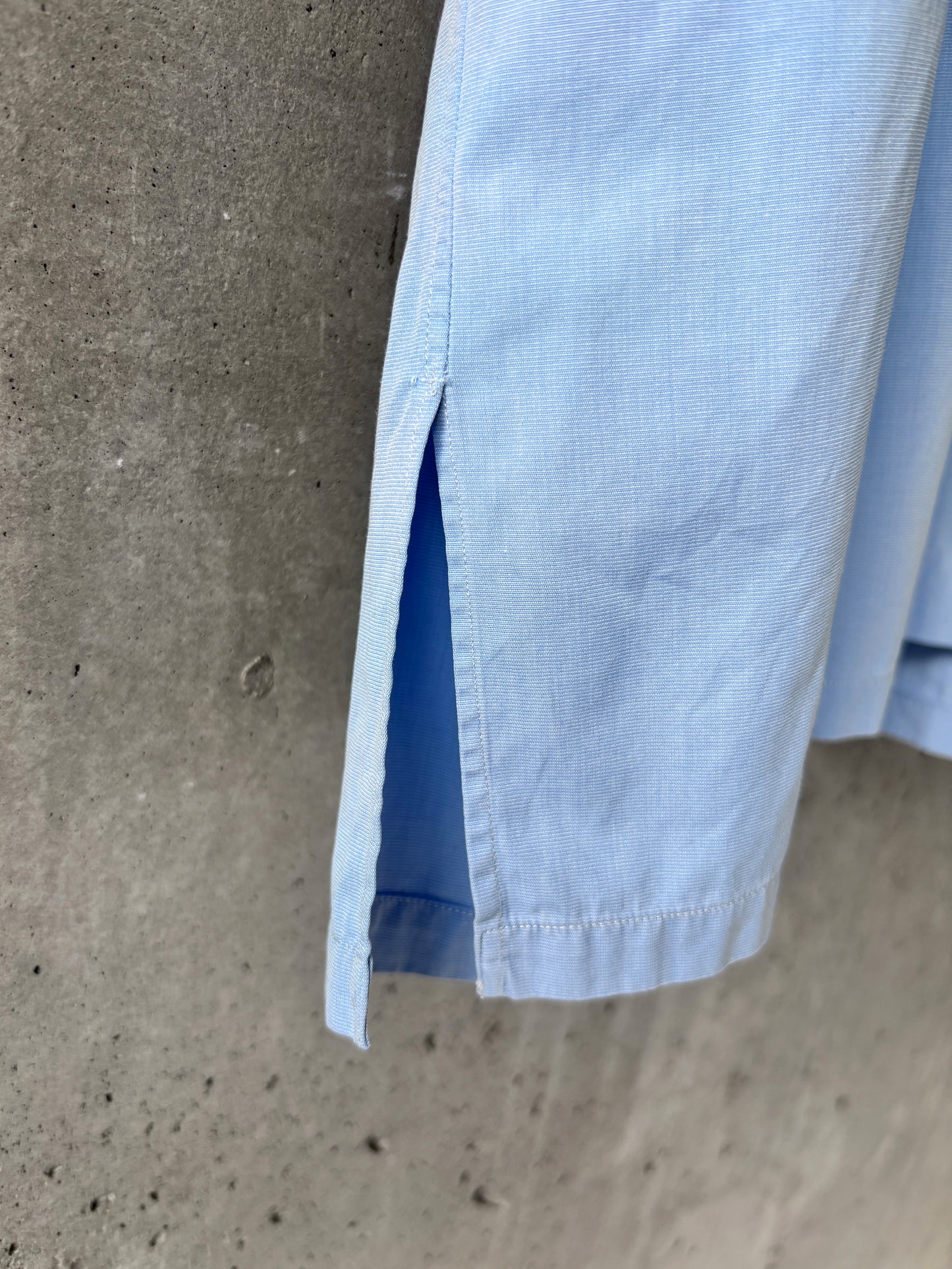 Charvet light blue cotton button-up shirt w/ French cuffs