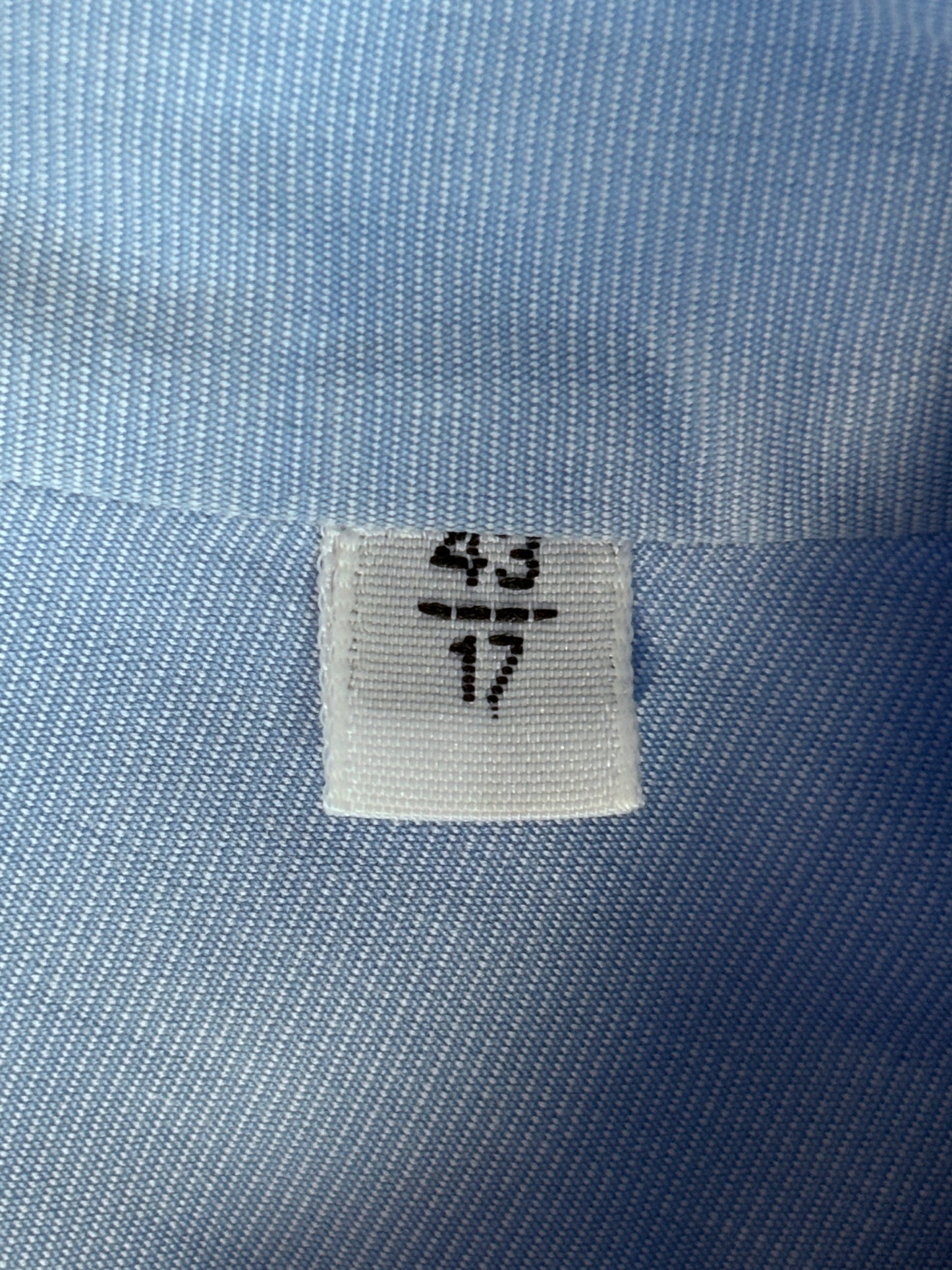 Charvet light blue cotton button-up shirt w/ French cuffs
