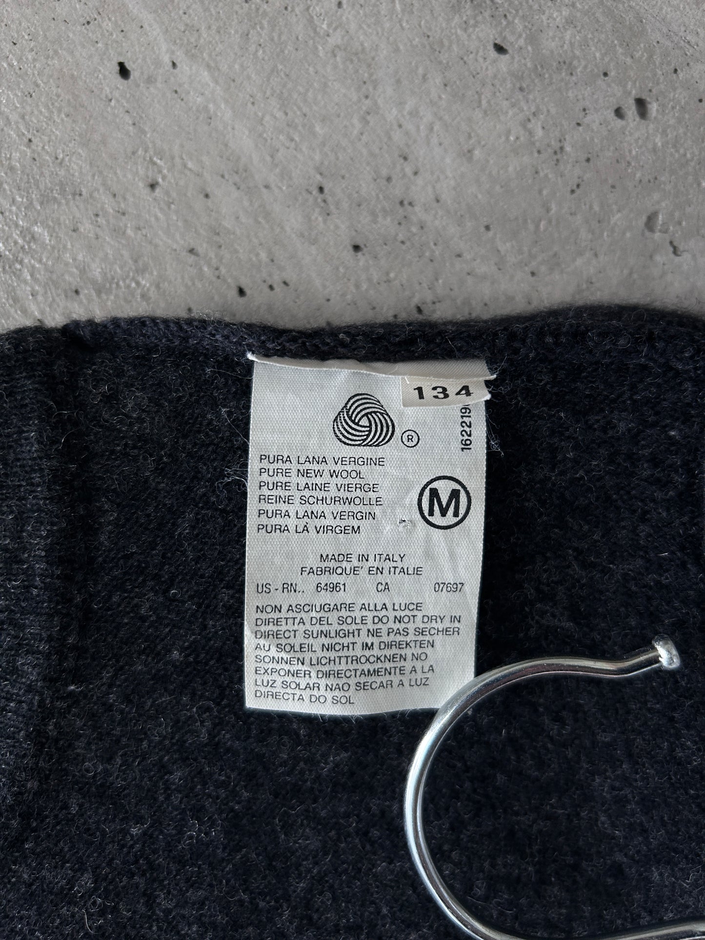 Sisley grey wool knit short sleeve top