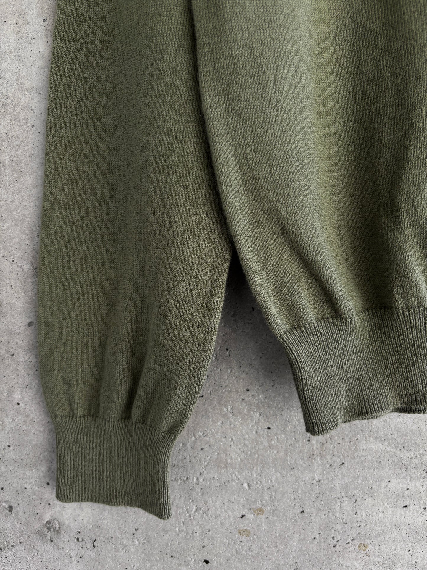 J.CREW khaki / olive green cotton-cashmere crewneck sweater