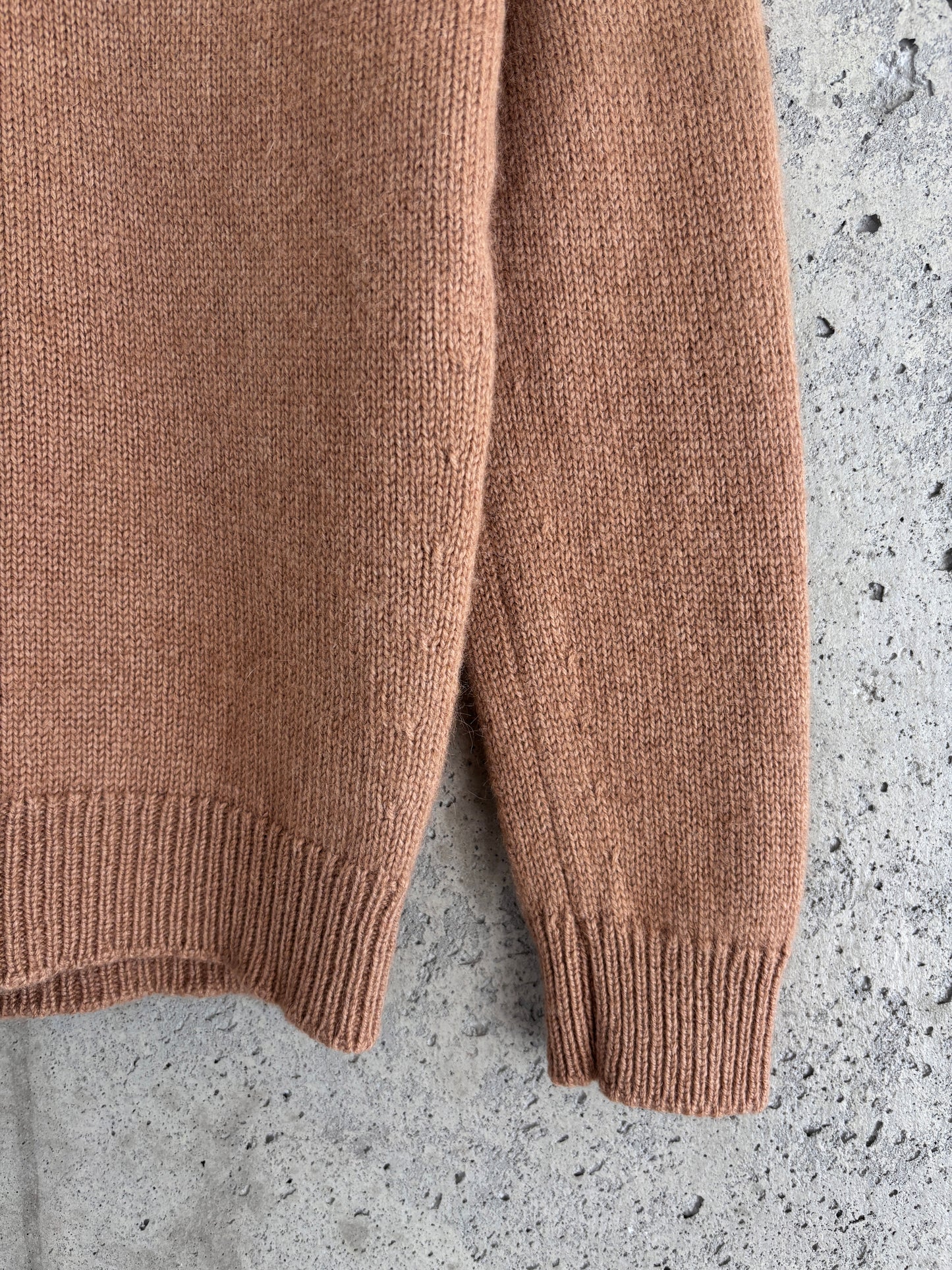 Alan Paine camel brown v-neck sweater