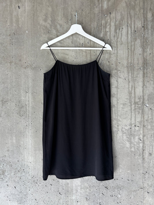 Topshop Boutique black silk slip mini dress