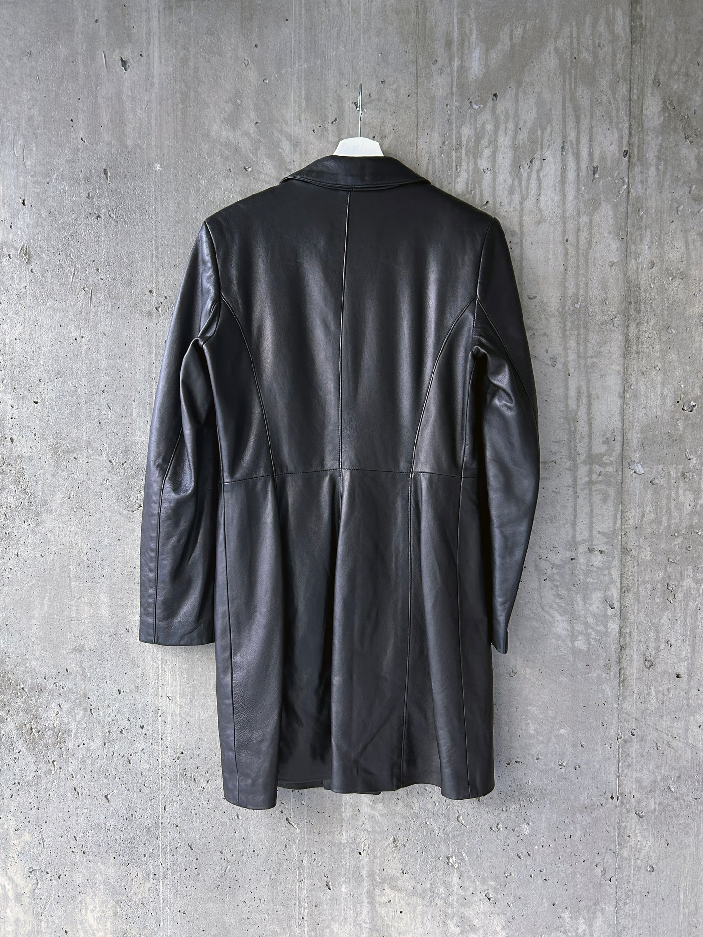 Danier black leather jacket/coat