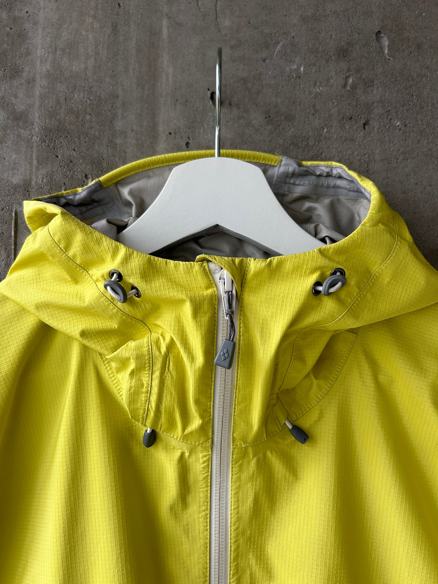 Montbell yellow GORE-TEX ripstop nylon jacket