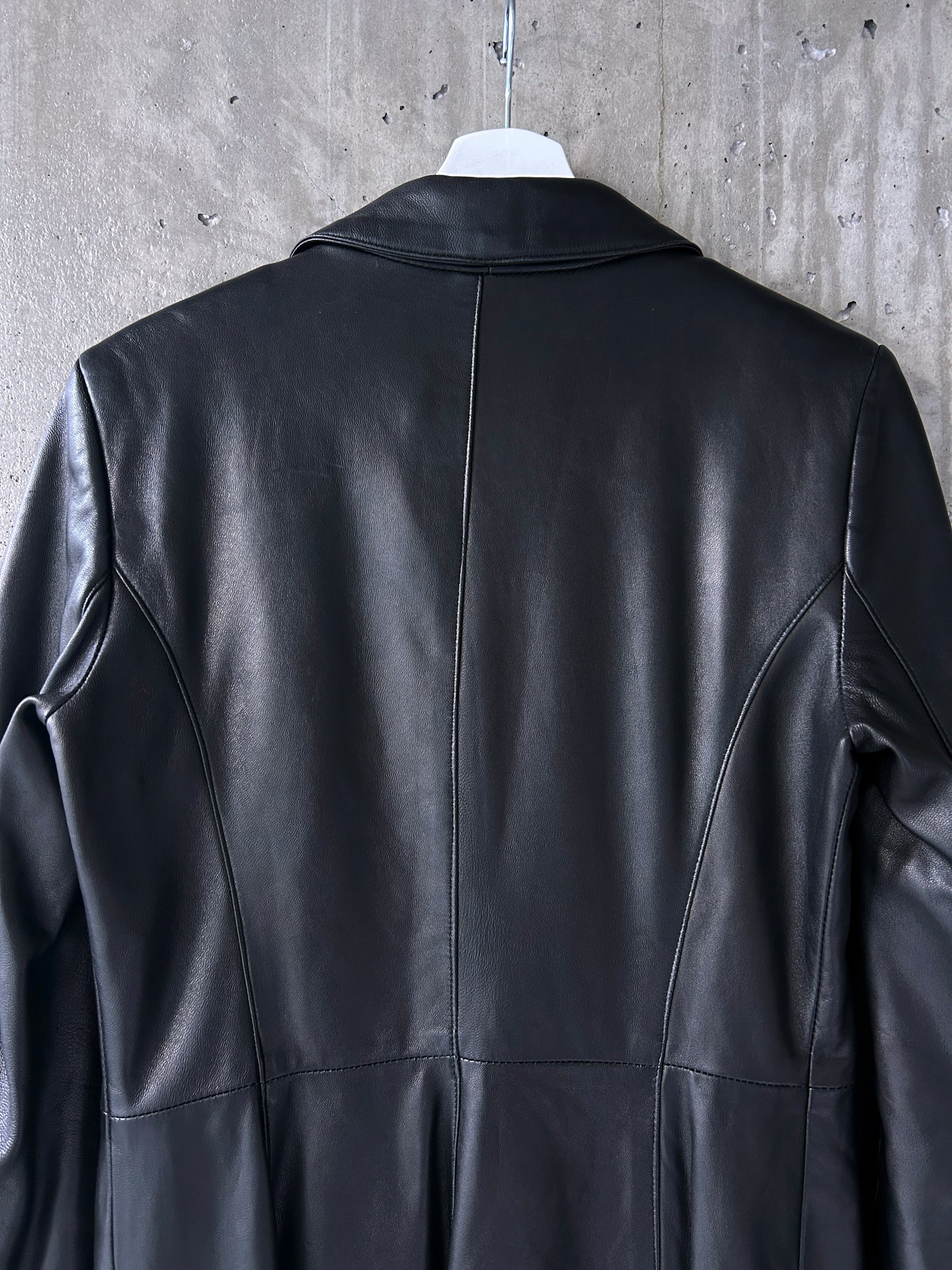 Danier black leather jacket/coat