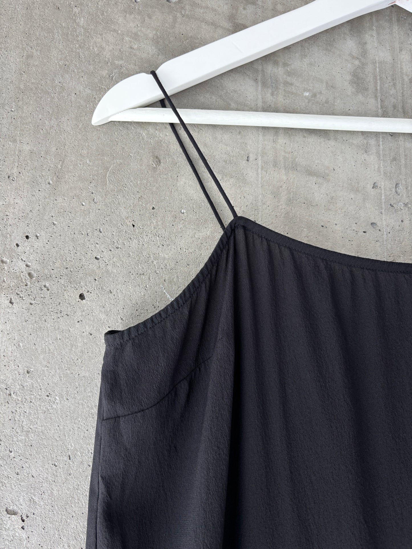 Topshop Boutique black silk slip mini dress