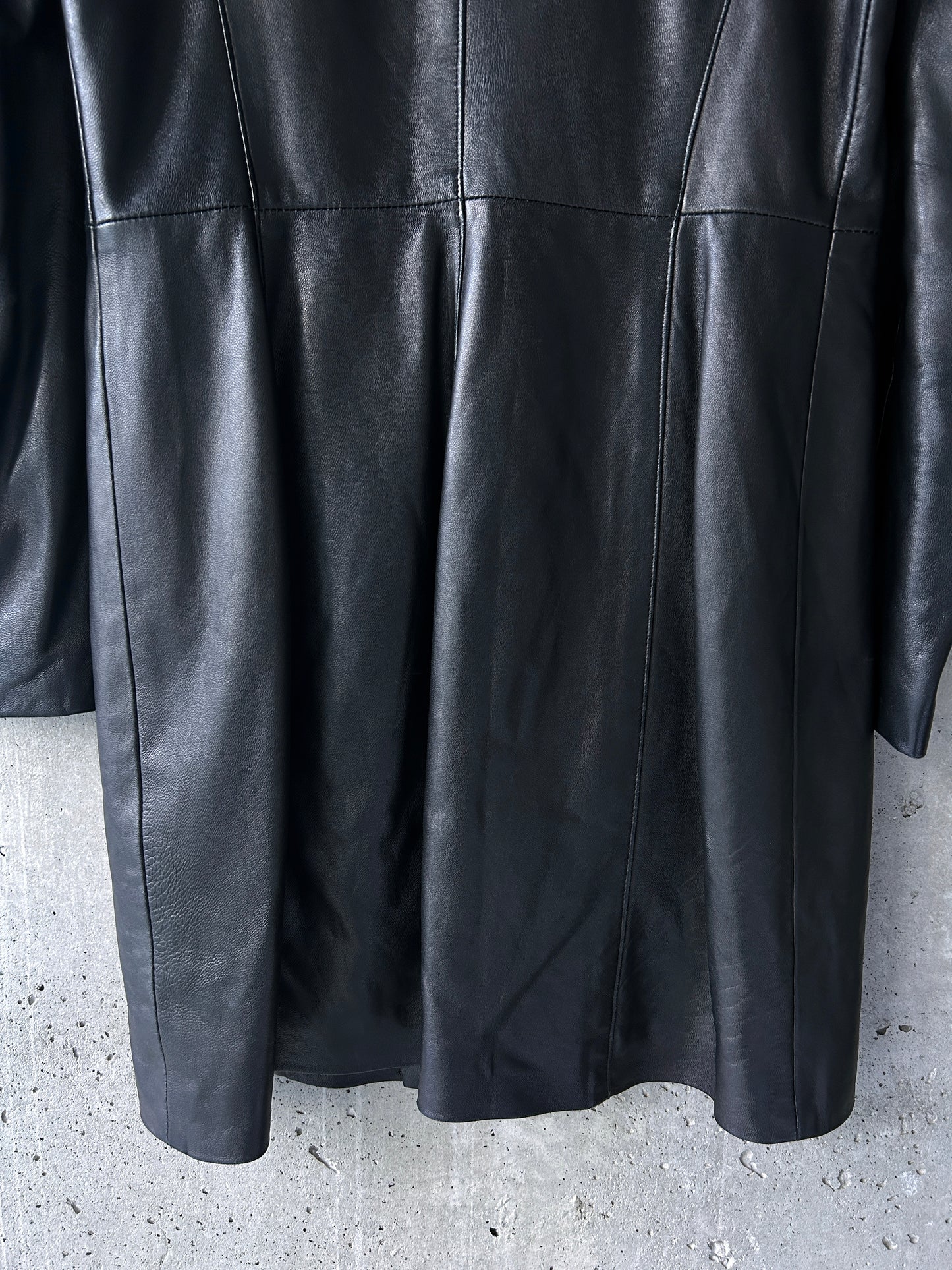 Danier black leather jacket/coat