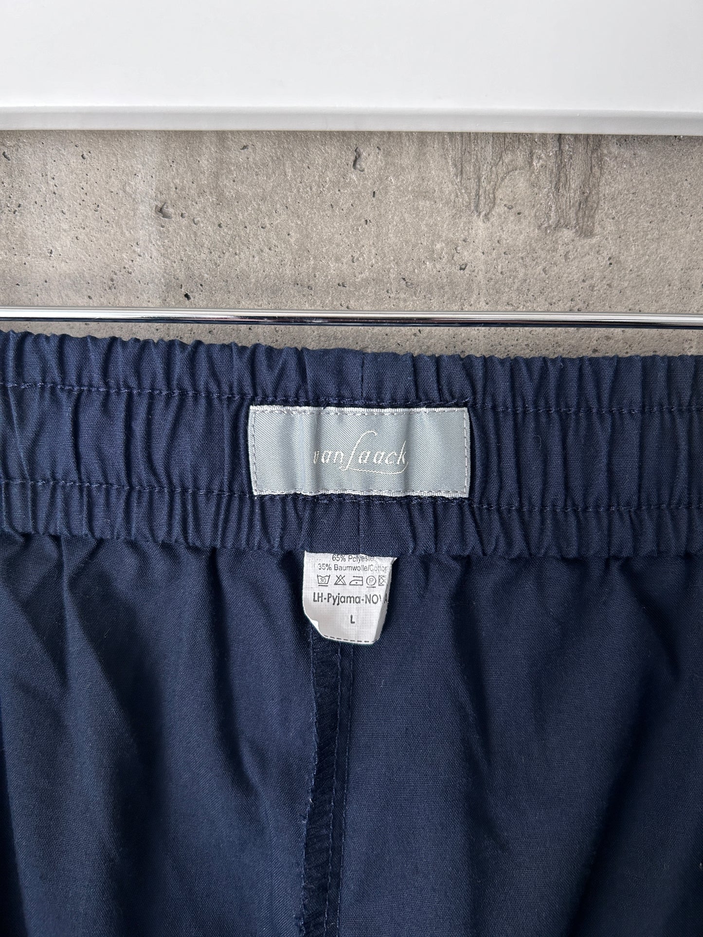 Van Laack navy blue cotton-blend pyjama lounge pants