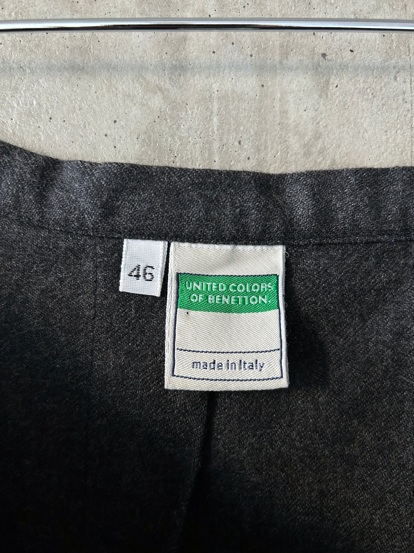 United Colors of Benetton grey wool pleated mini skirt