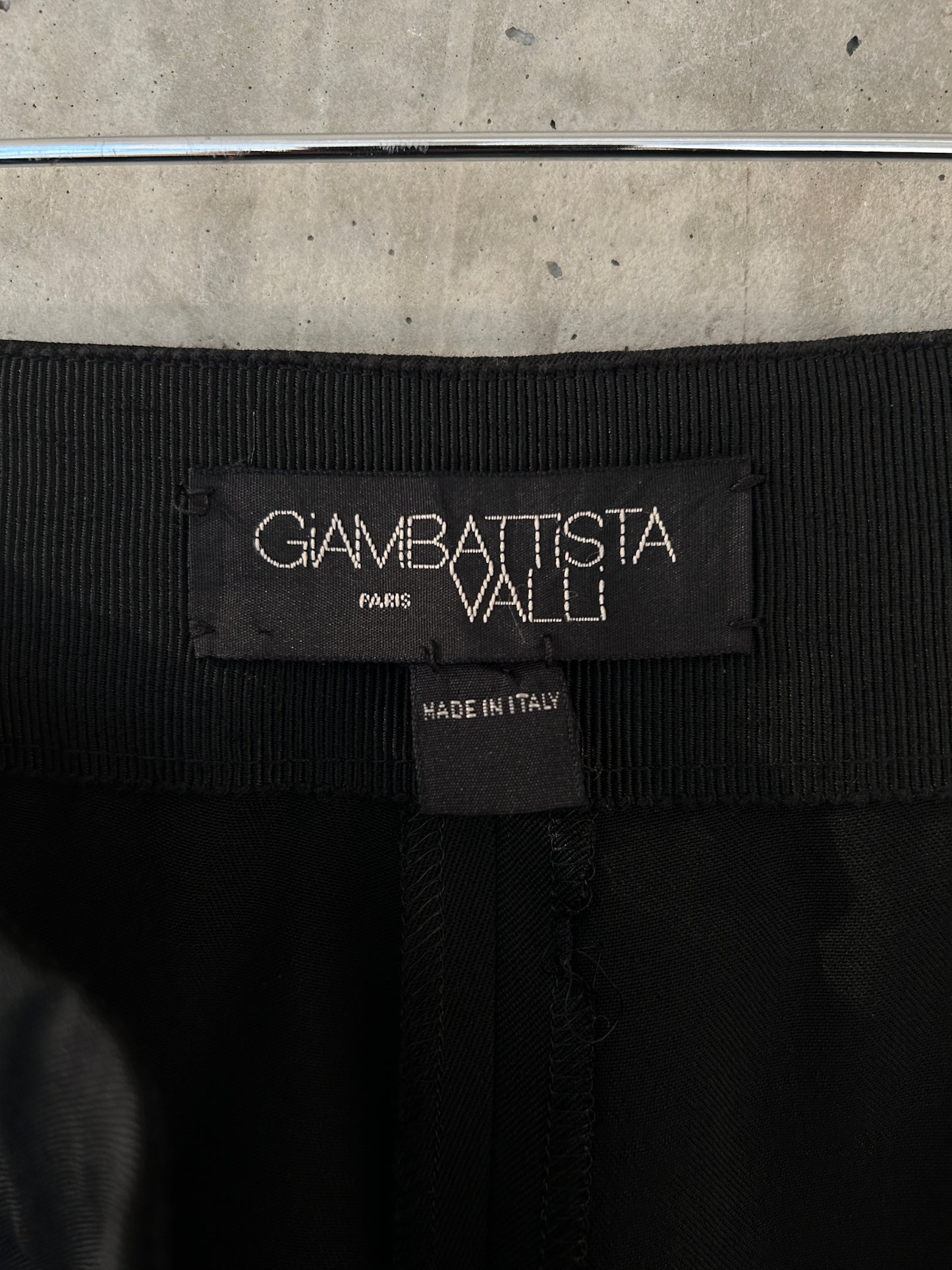 Giambattista Valli black wool cigarette trousers