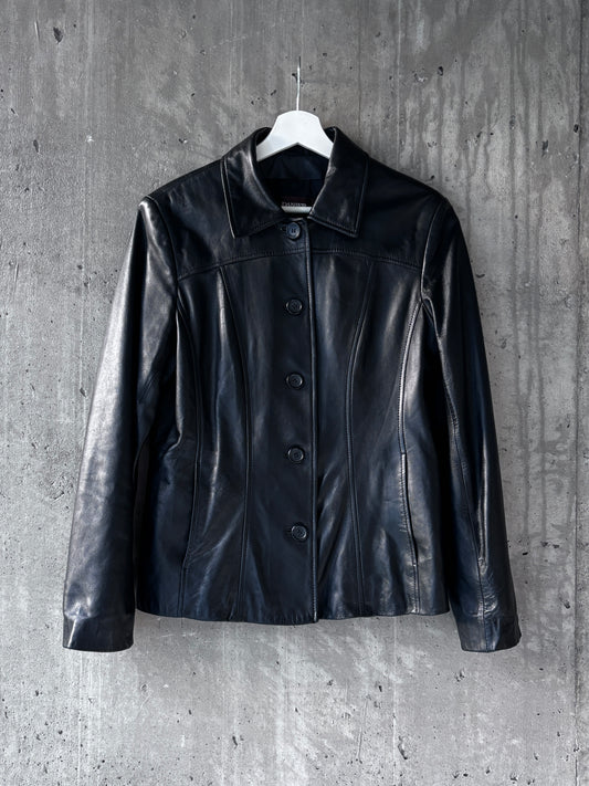 Danier black leather jacket