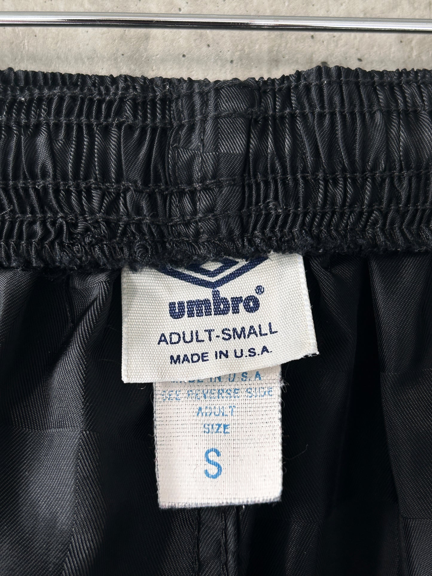 Umbro black nylon tonal checkered soccer shorts