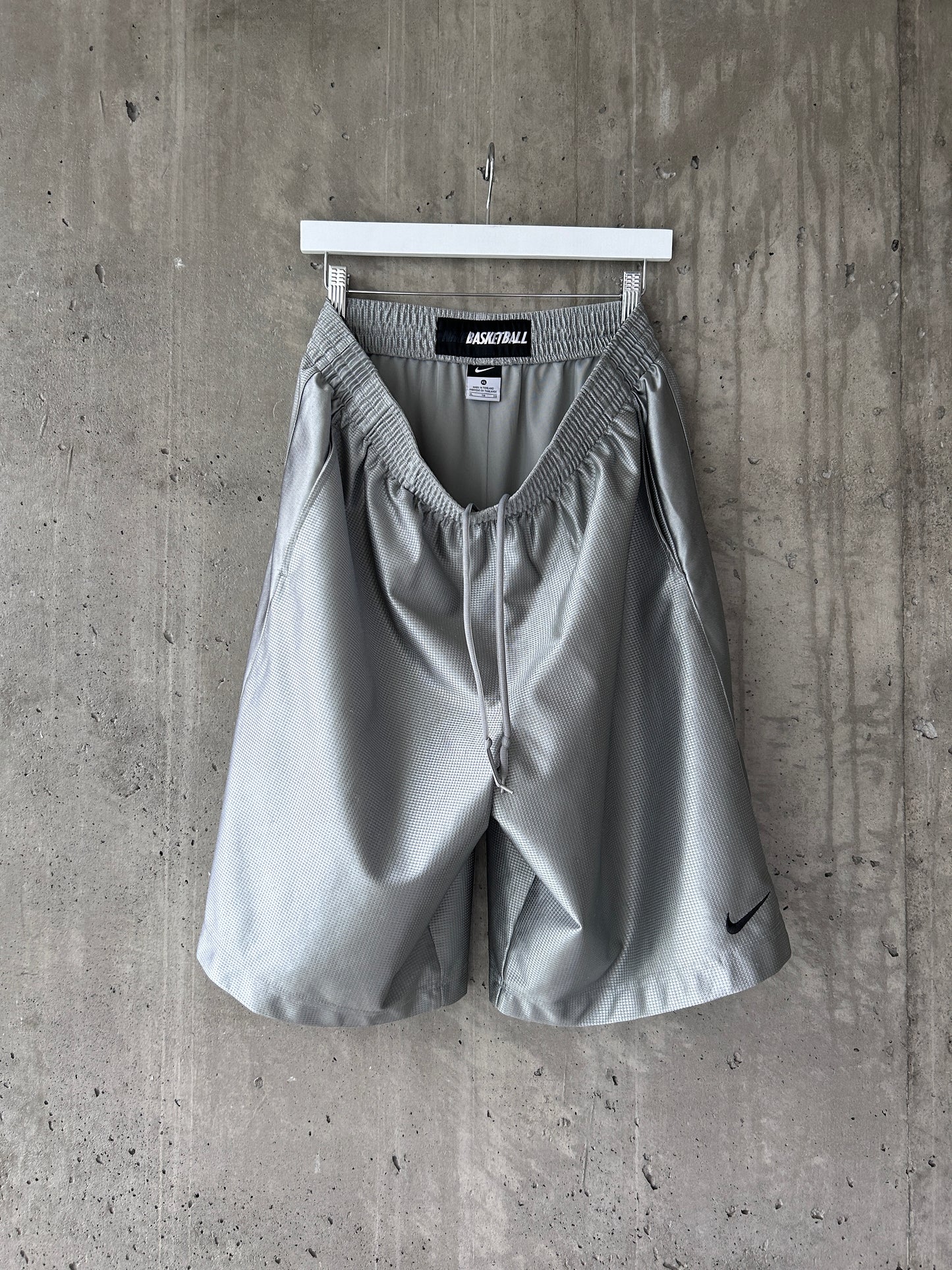 Nike silver basketball shorts