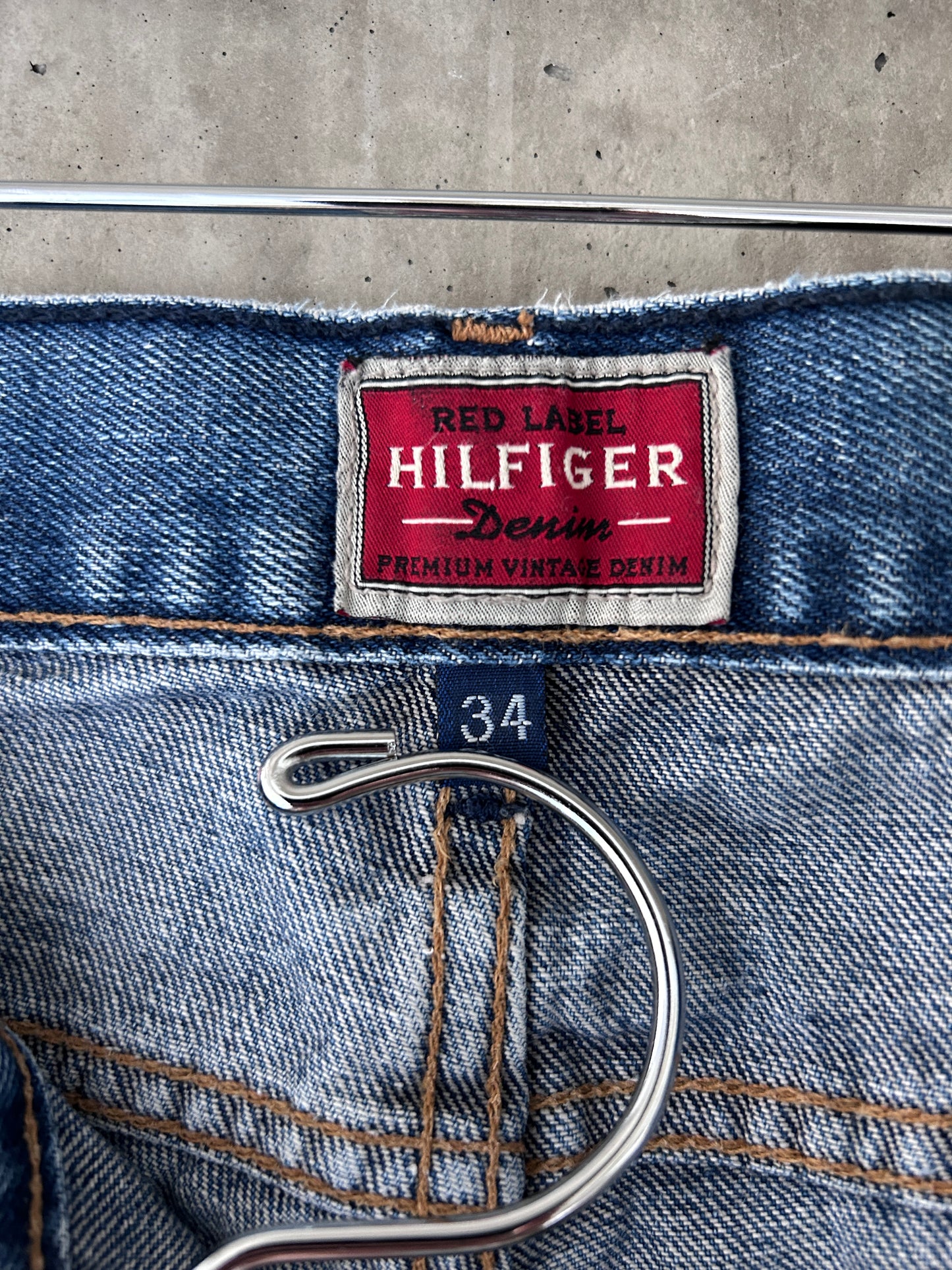 Tommy Hilfiger blue mid wash denim relaxed straight leg jeans