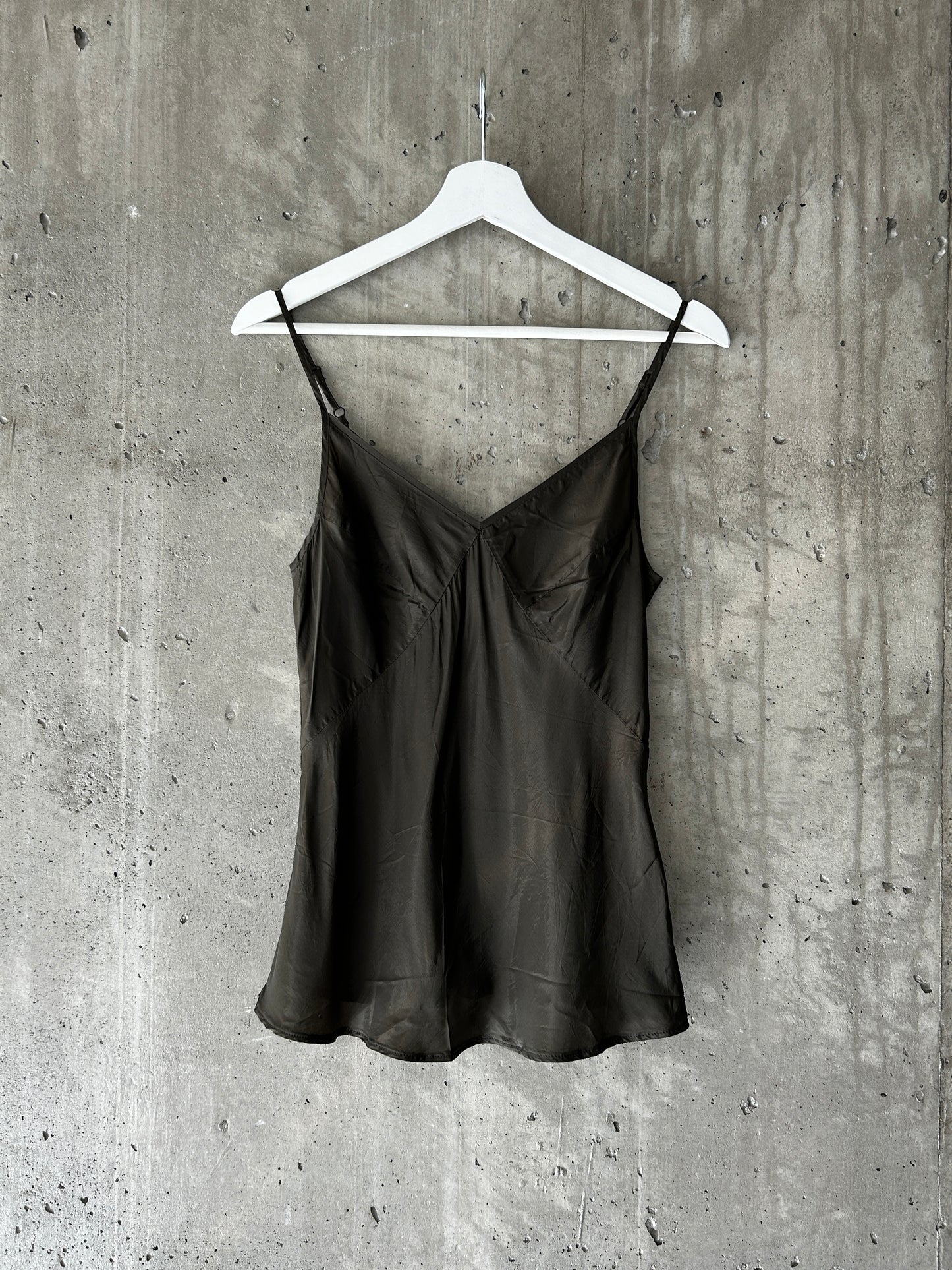 Olive green-brown camisole tank top