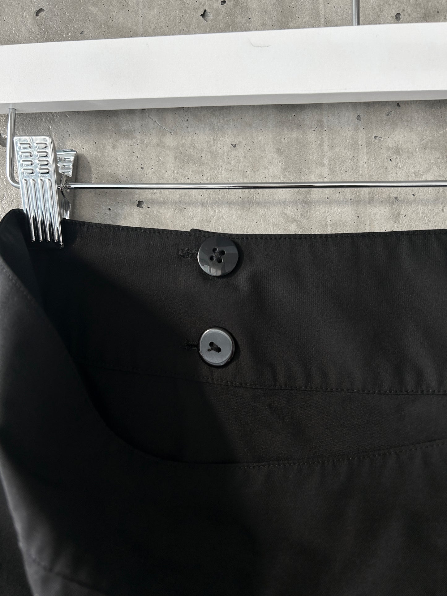 Jacob black cotton-blend wrap mini skirt