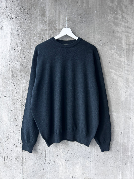 United Colors of Benetton green/navy wool crewneck sweater