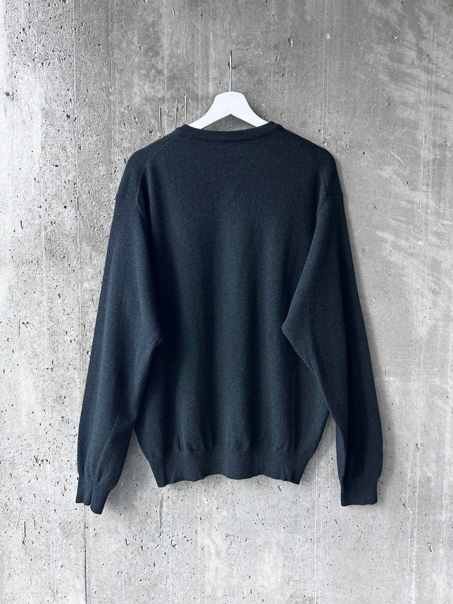 United Colors of Benetton green/navy wool crewneck sweater