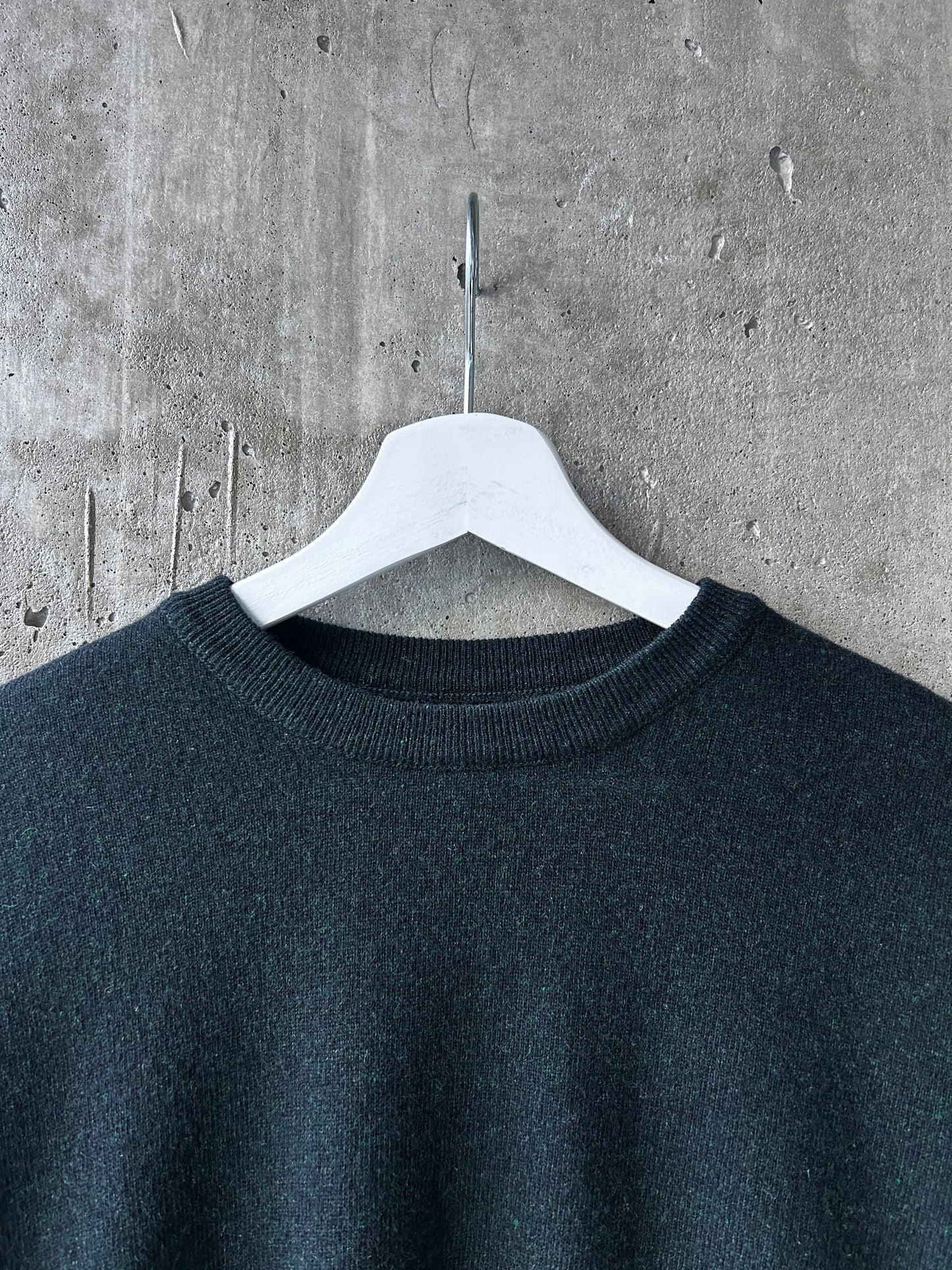 United Colors of Benetton green/navy wool crewneck sweater