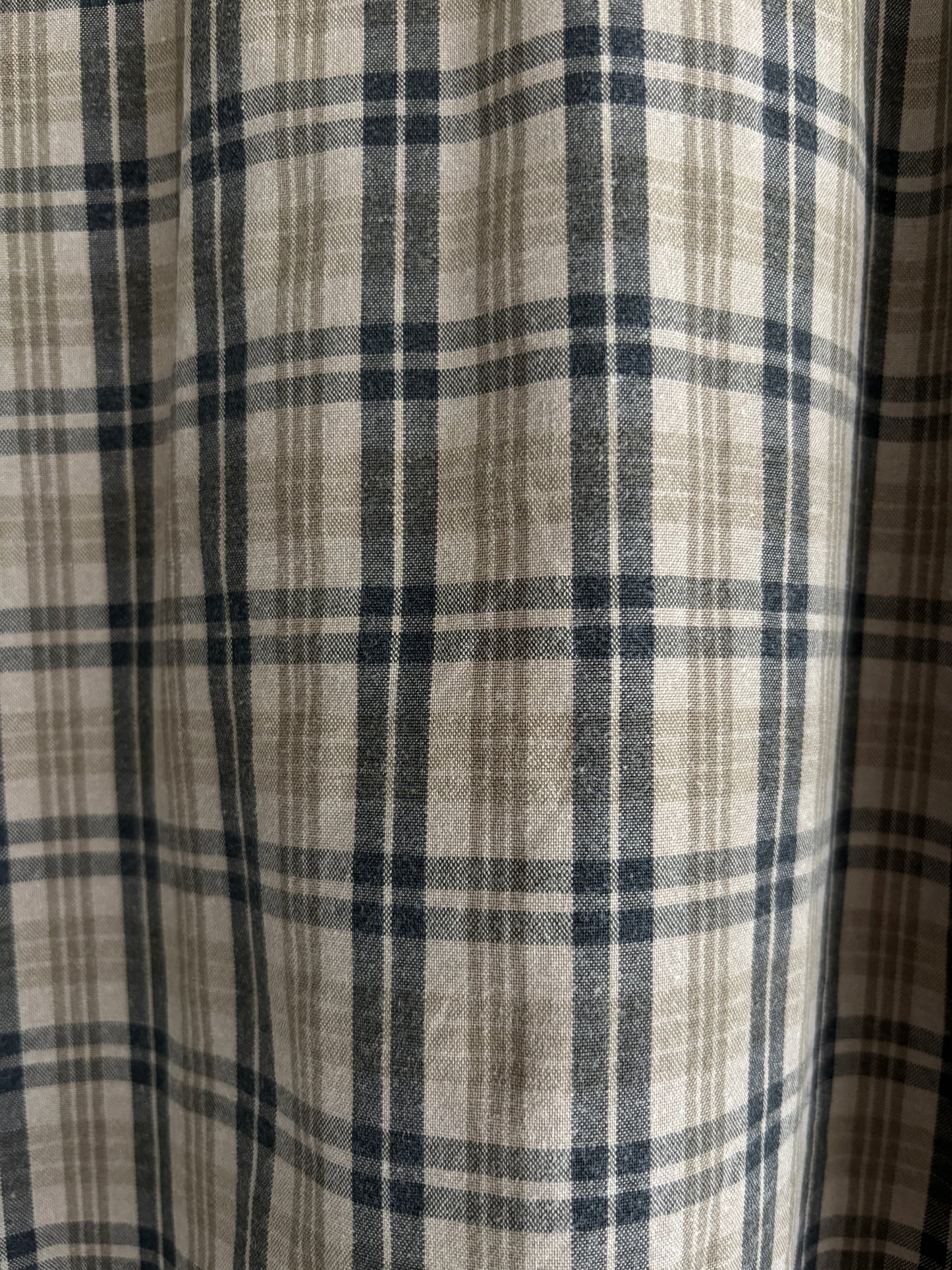 GAP tan/khaki/black plaid cotton button-up shirt