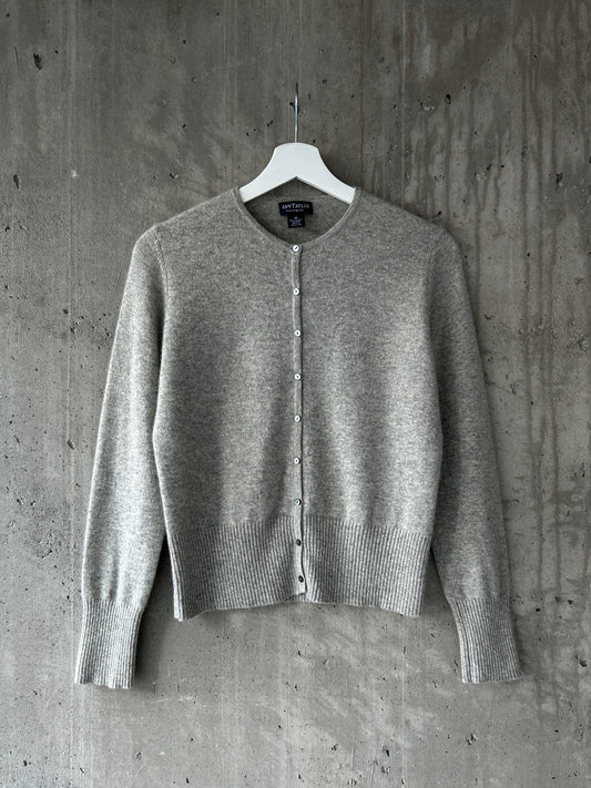 Ann Taylor heather grey cashmere cardigan